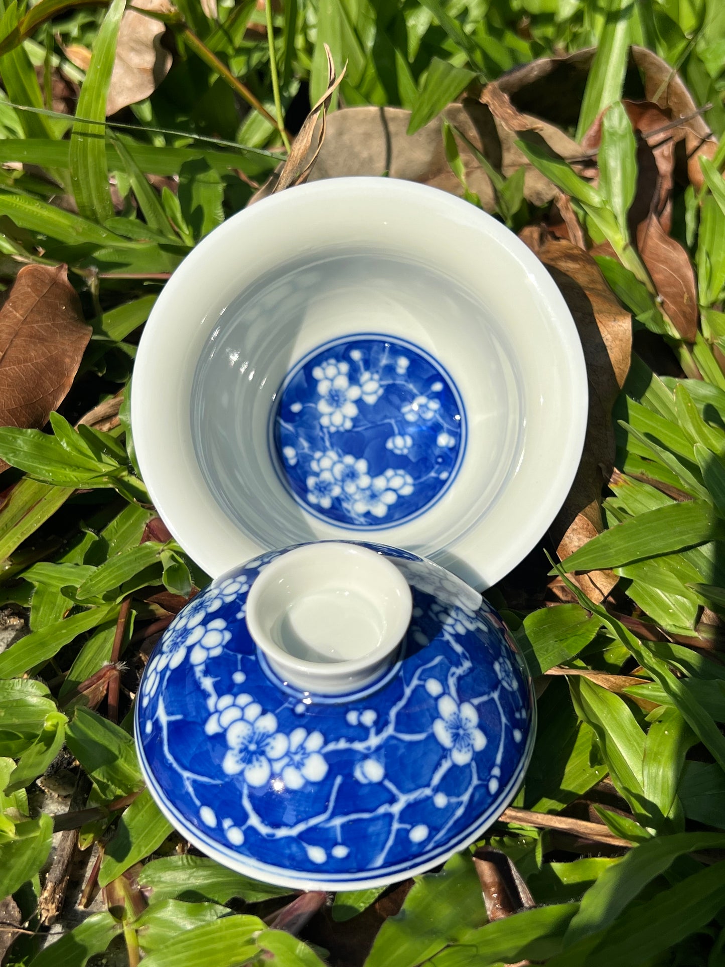 Hand Painted Chinese Blue and White Porcelain Tea Tray Ice Plum Flower Pattern Jingdezhen Master Ceramic Artwork