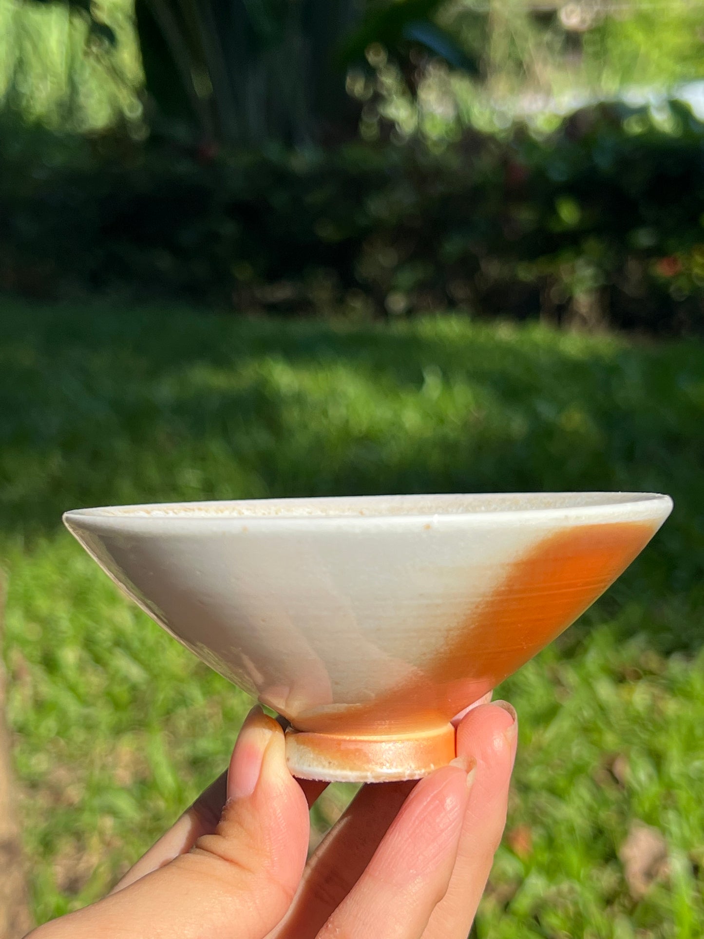 This is a woodfired pottery teacup