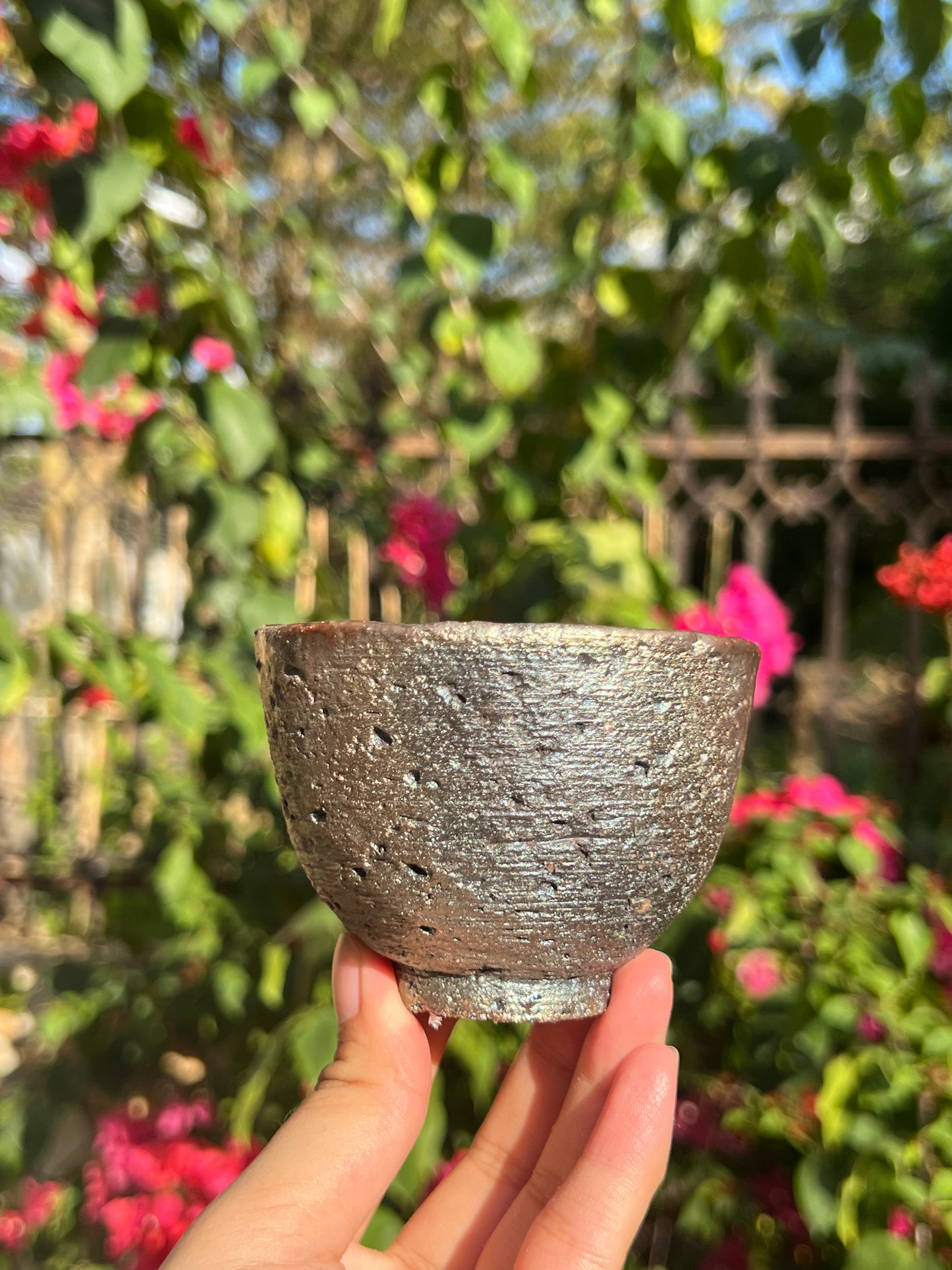 Handmade Chinese Tietai Pottery Woodfired Natural Gloss Artwork Gongfu Teaware Teacup