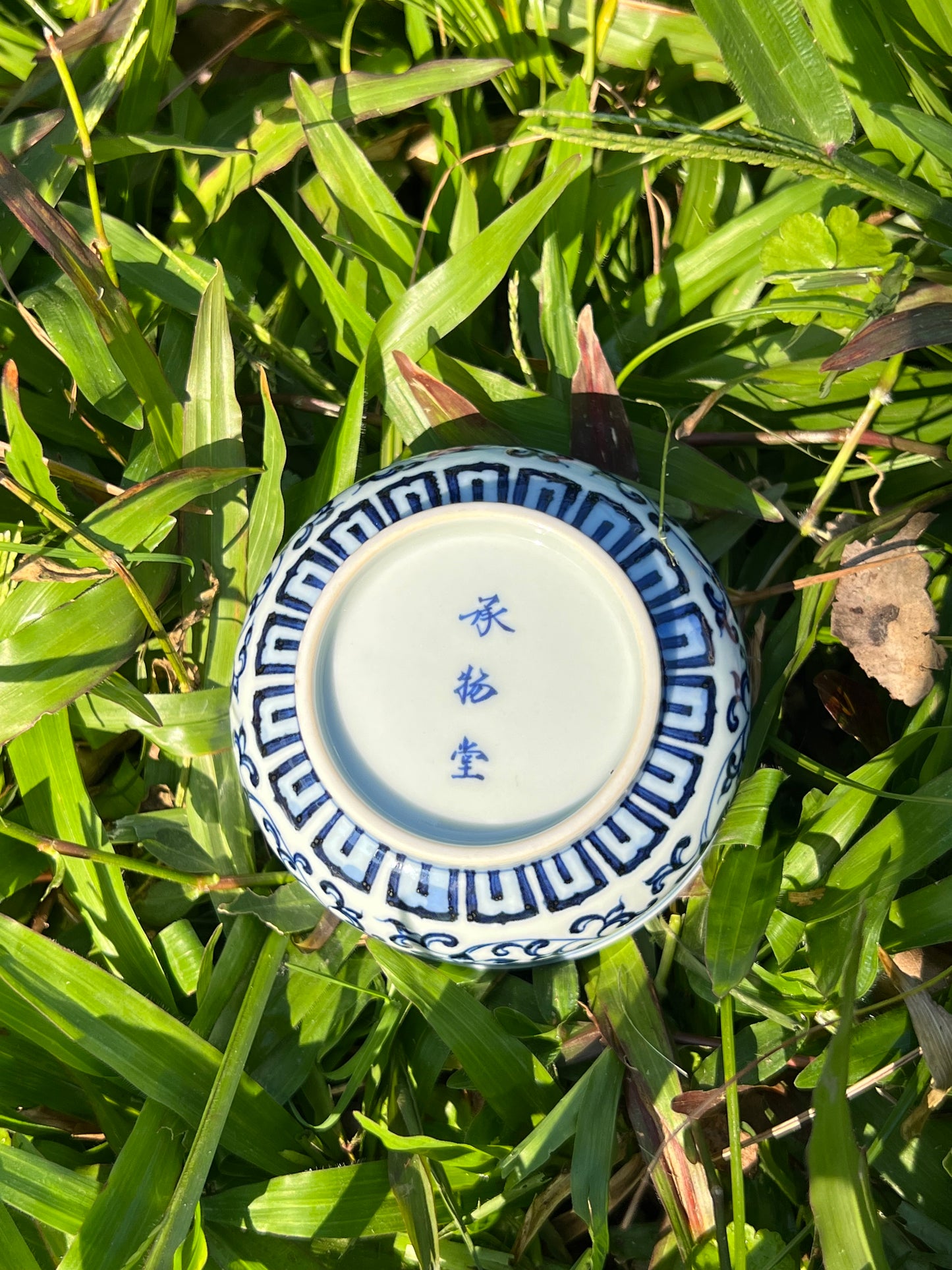 Hand Painted Chinese Blue and White Porcelain Lotus Of Twined Stems Teacup Jingdezhen Master Ceramic Artwork