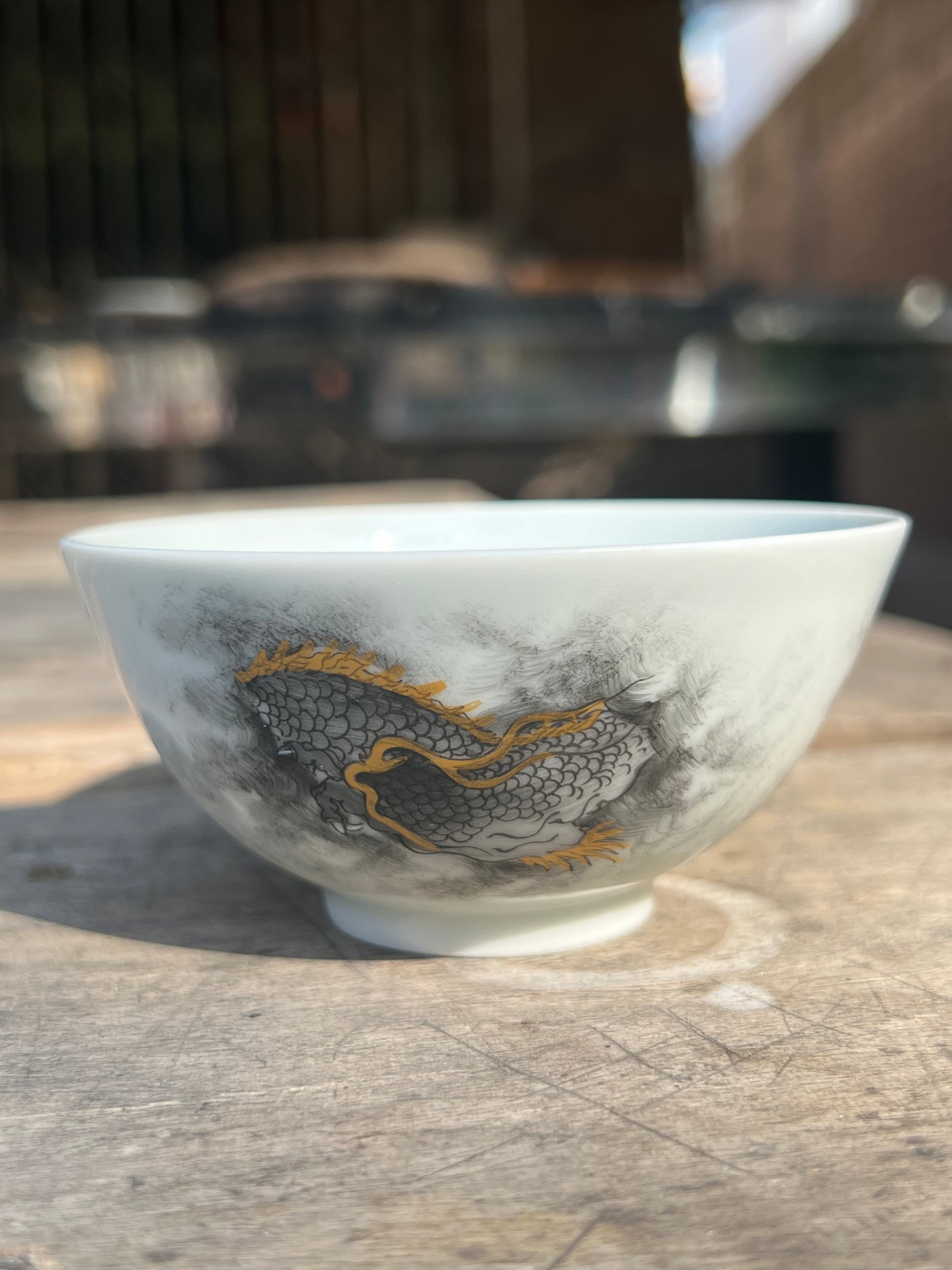 this is a Chinese Jingdezhen ceramic dragon teacup