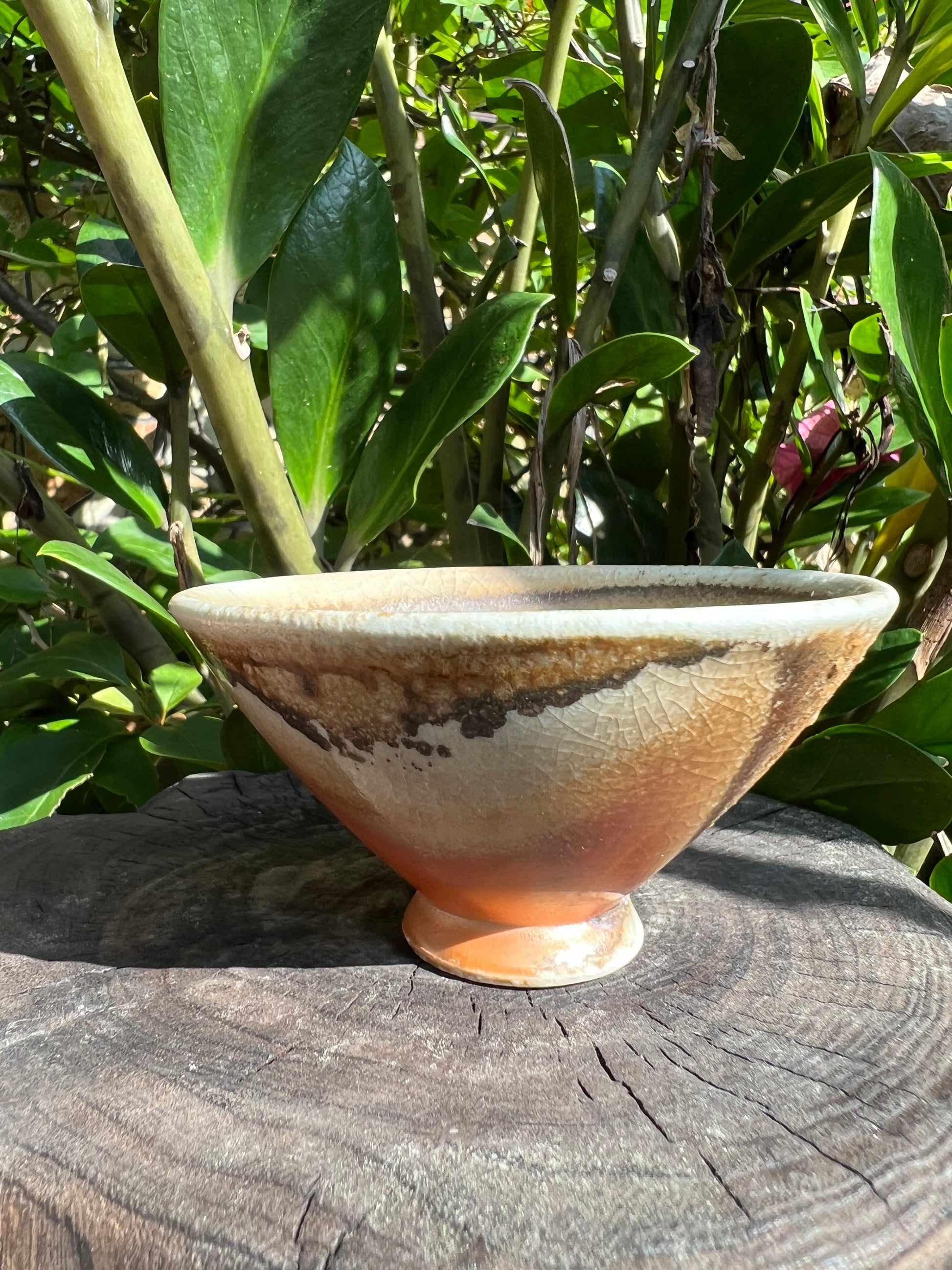 This is a woodfired pottery teacup