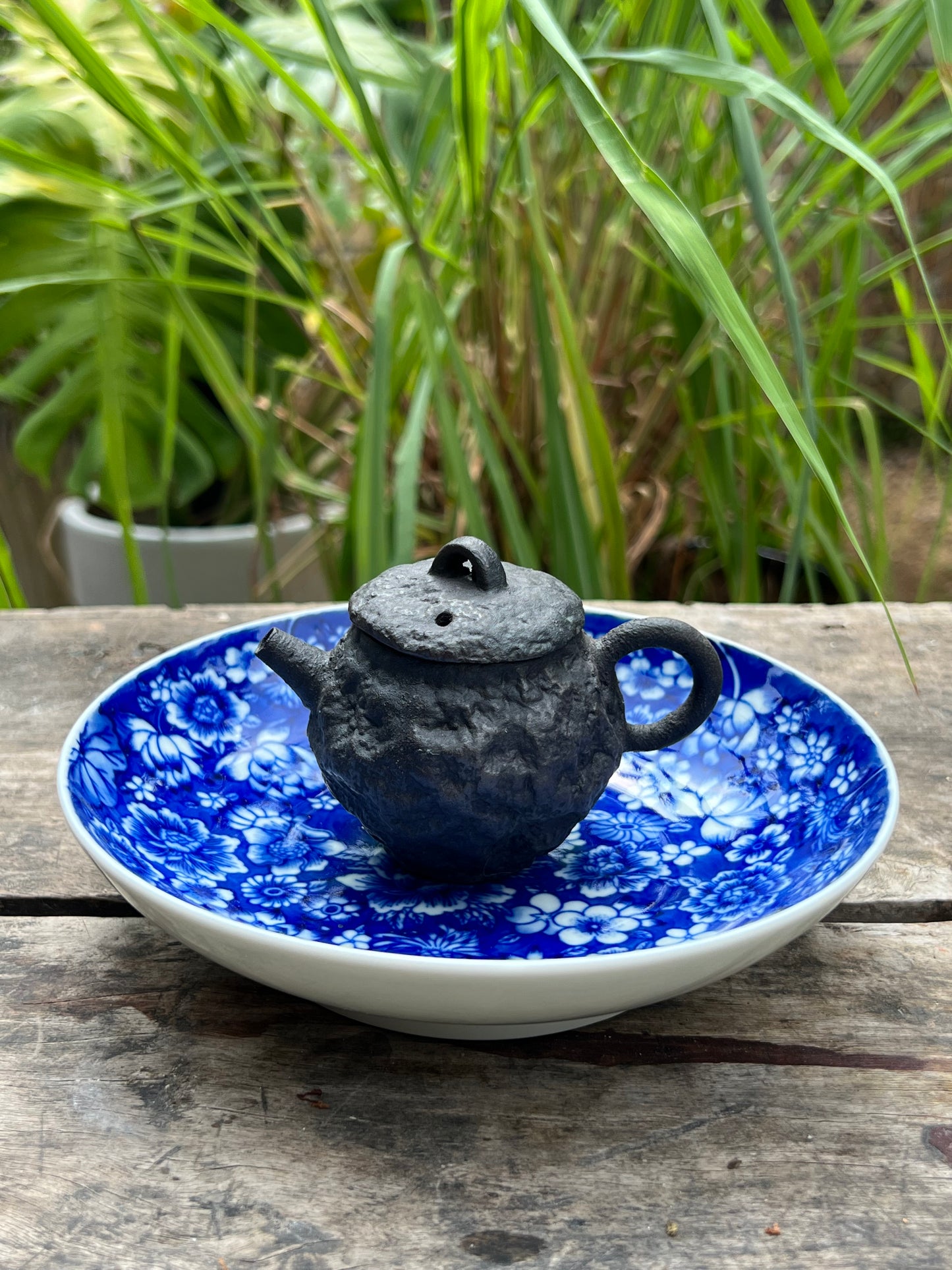 Hand Painted Chinese Blue and White Porcelain Tea Tray Tea Boat Ten Thousands Of Flowers Pattern Jingdezhen Teapot Holder Master Ceramic Artwork