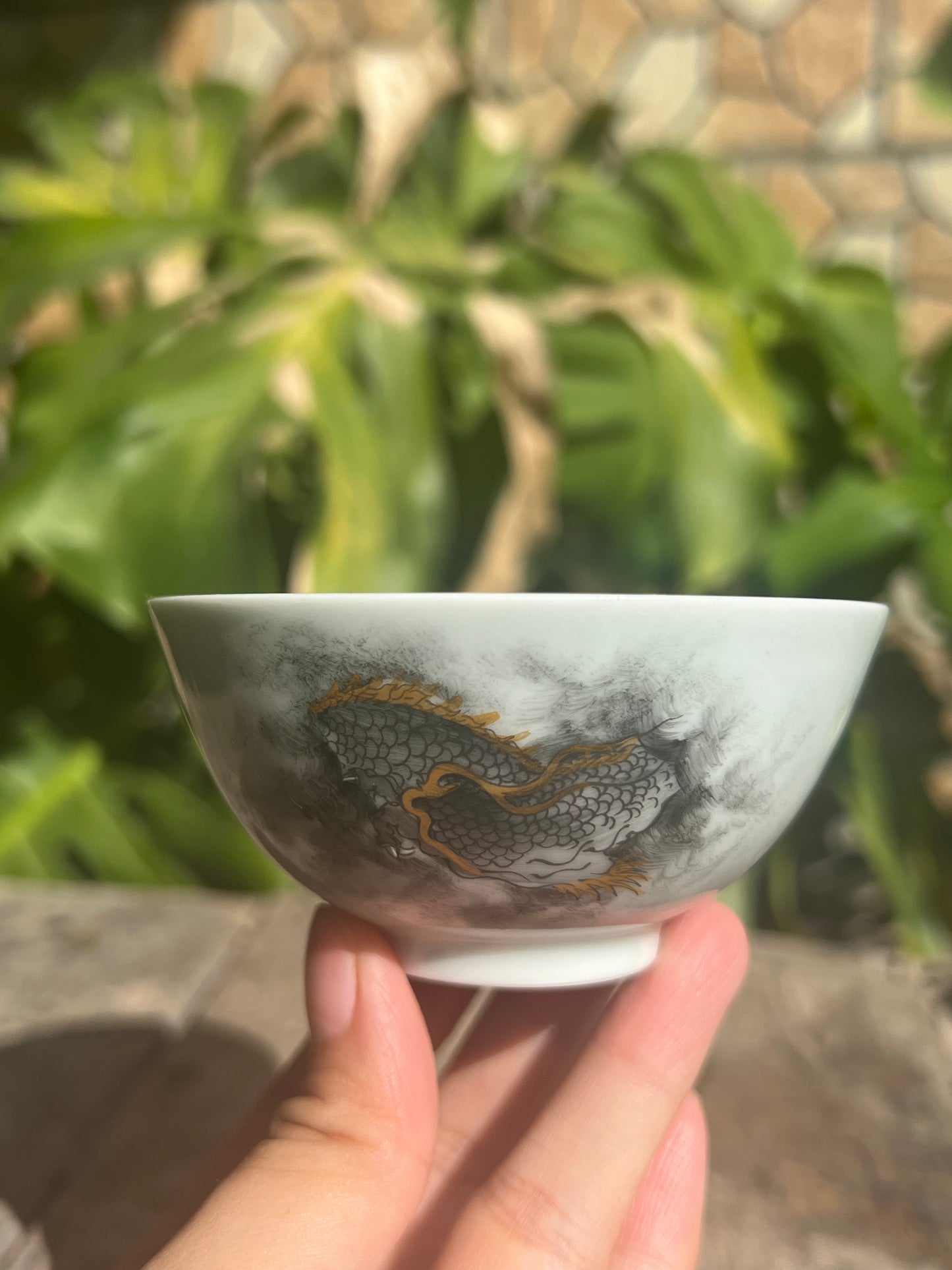 this is a Chinese Jingdezhen ceramic dragon teacup