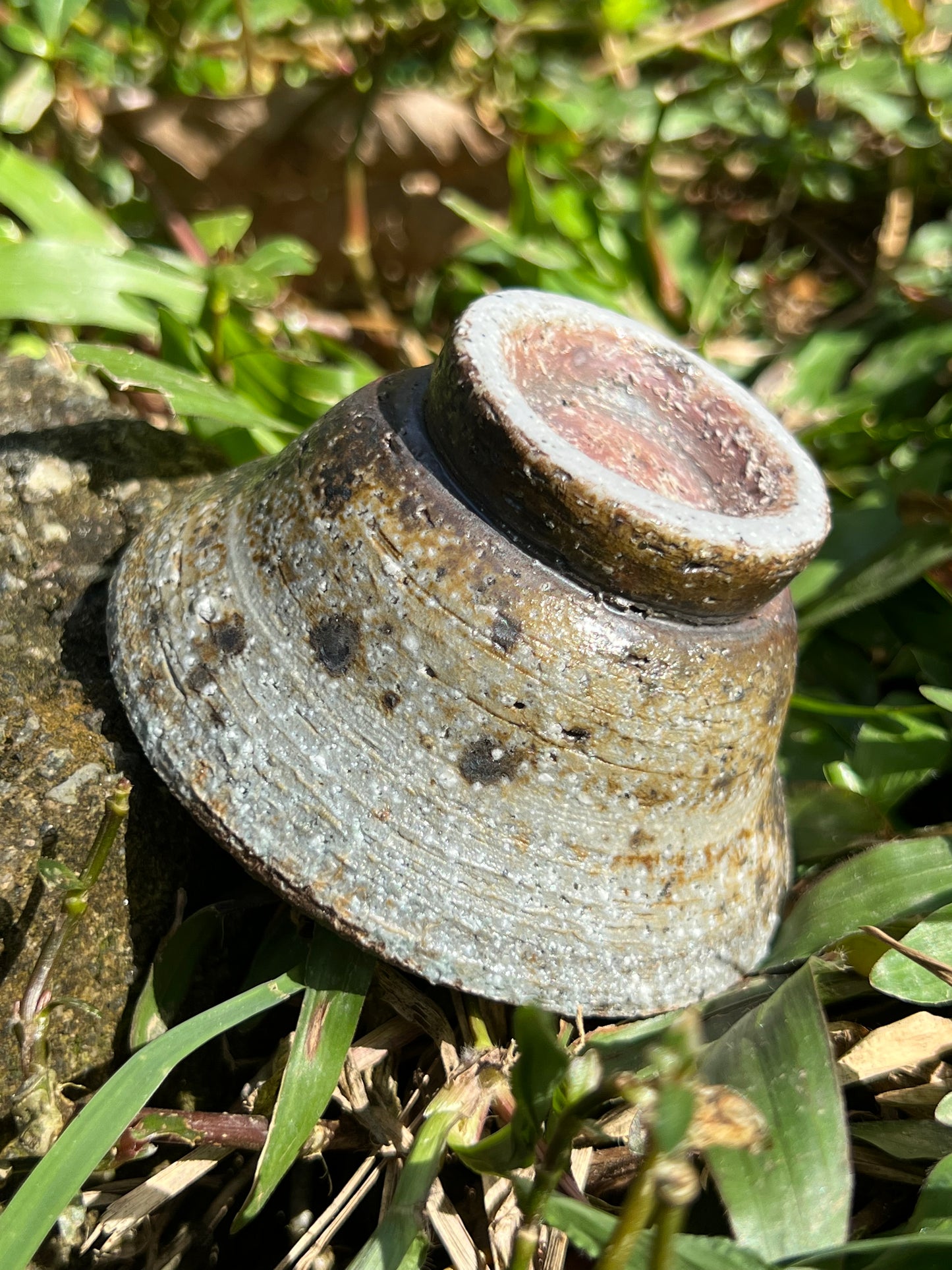 This is a woodfired pottery teacup