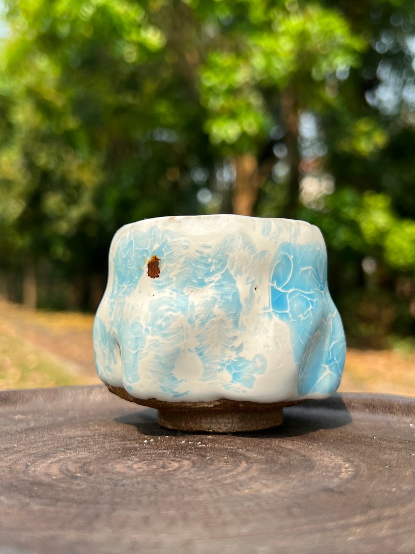 This is a shino ware teacup.this is a shinoyaki teacup