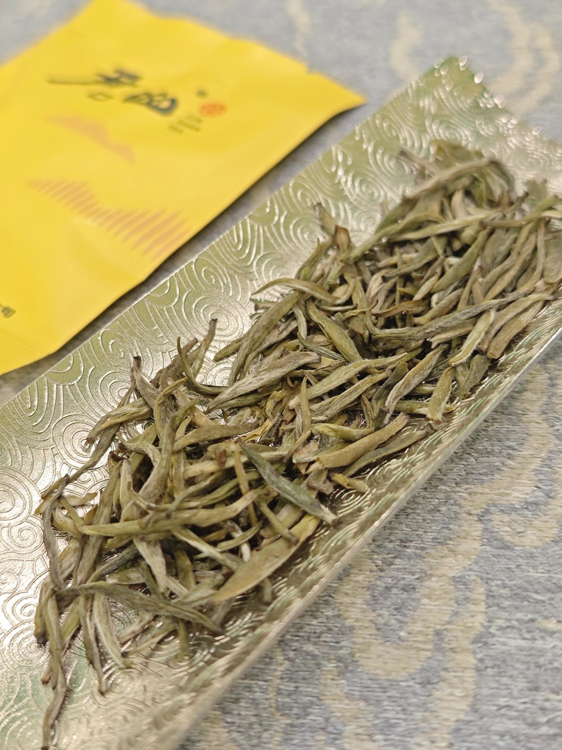 This is Chinese yellow tea Junshan silver needle