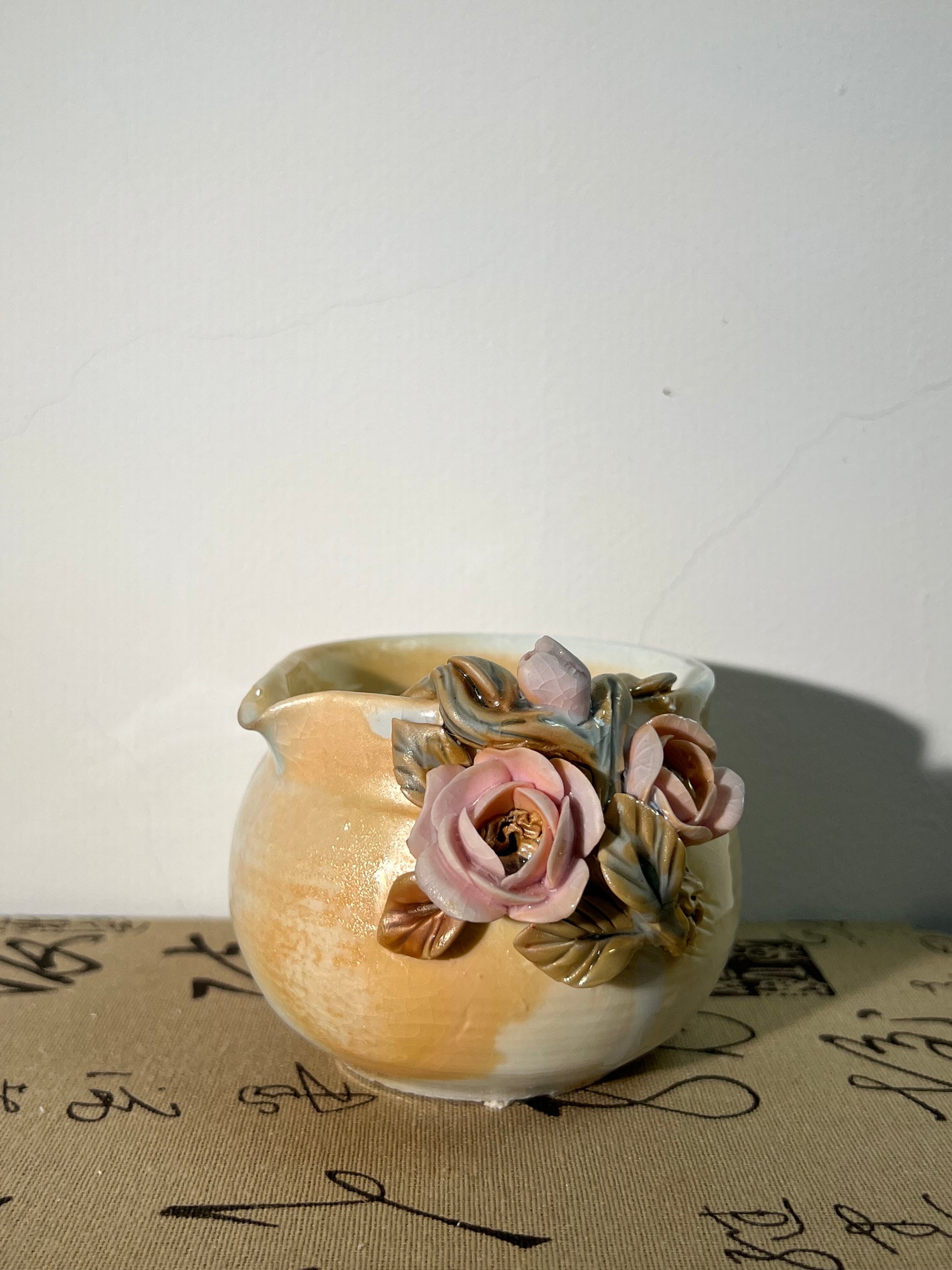 This is a woodfired pottery flower faircup gongdaobei