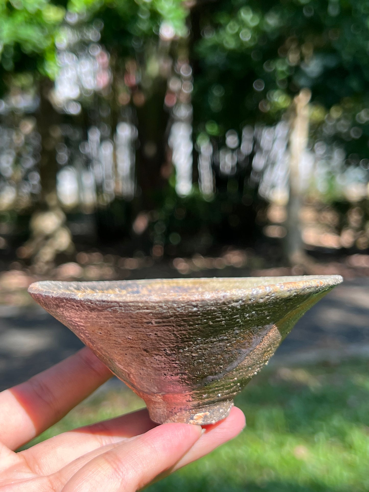 This is a woodfired pottery teacup