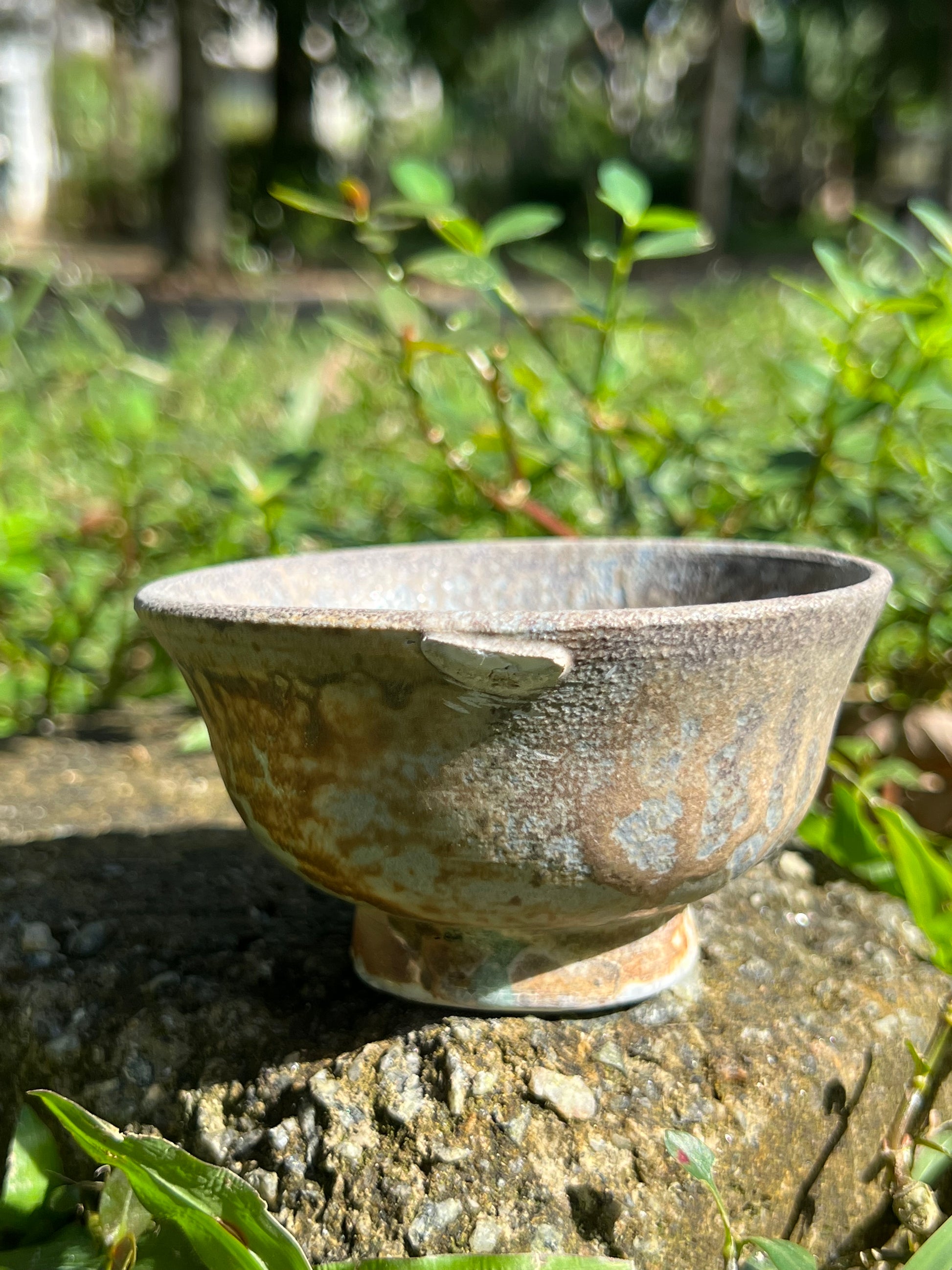 This is a woodfired pottery teacup