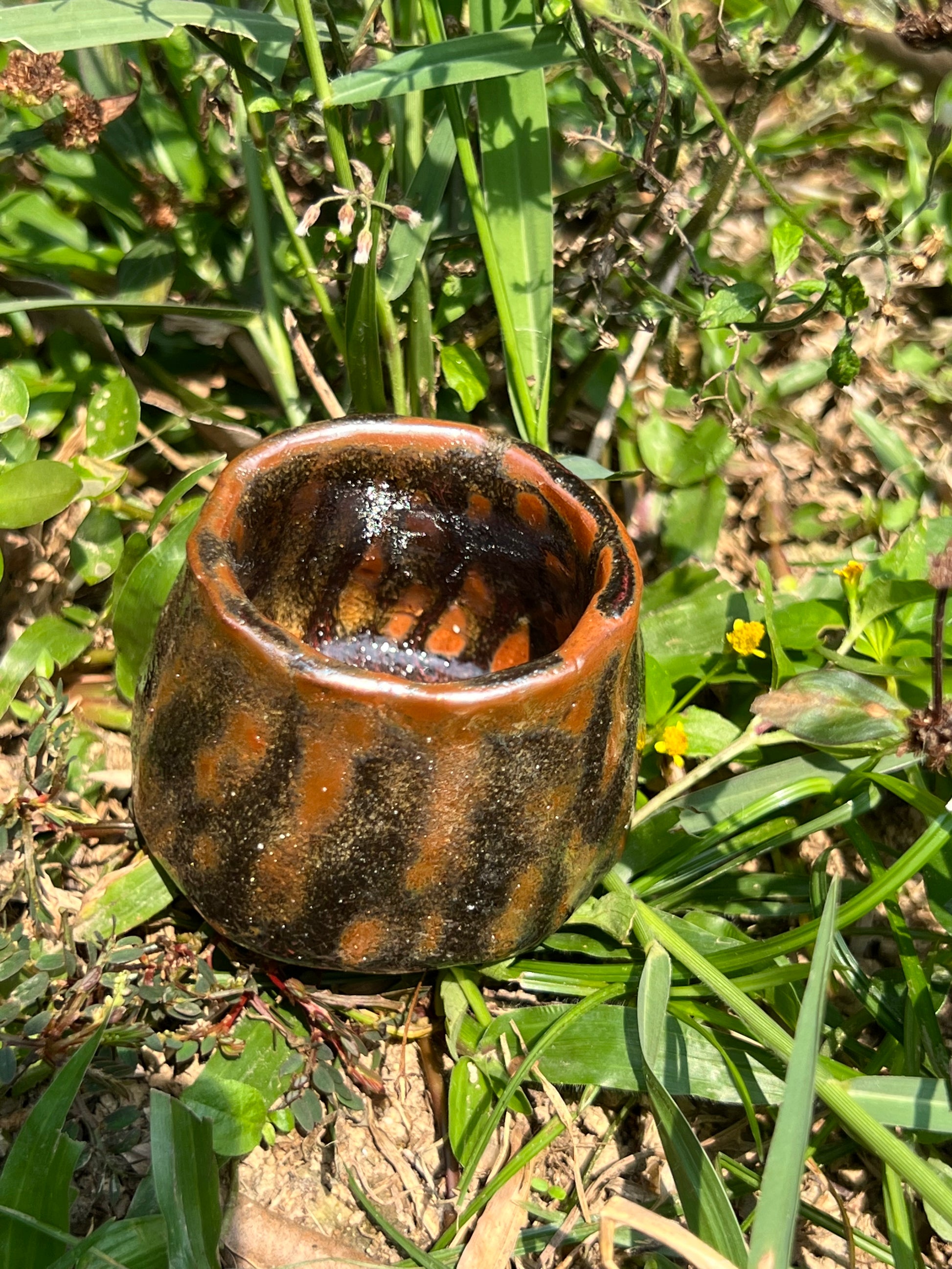 This is a shino ware teacup.this is a shinoyaki teacup