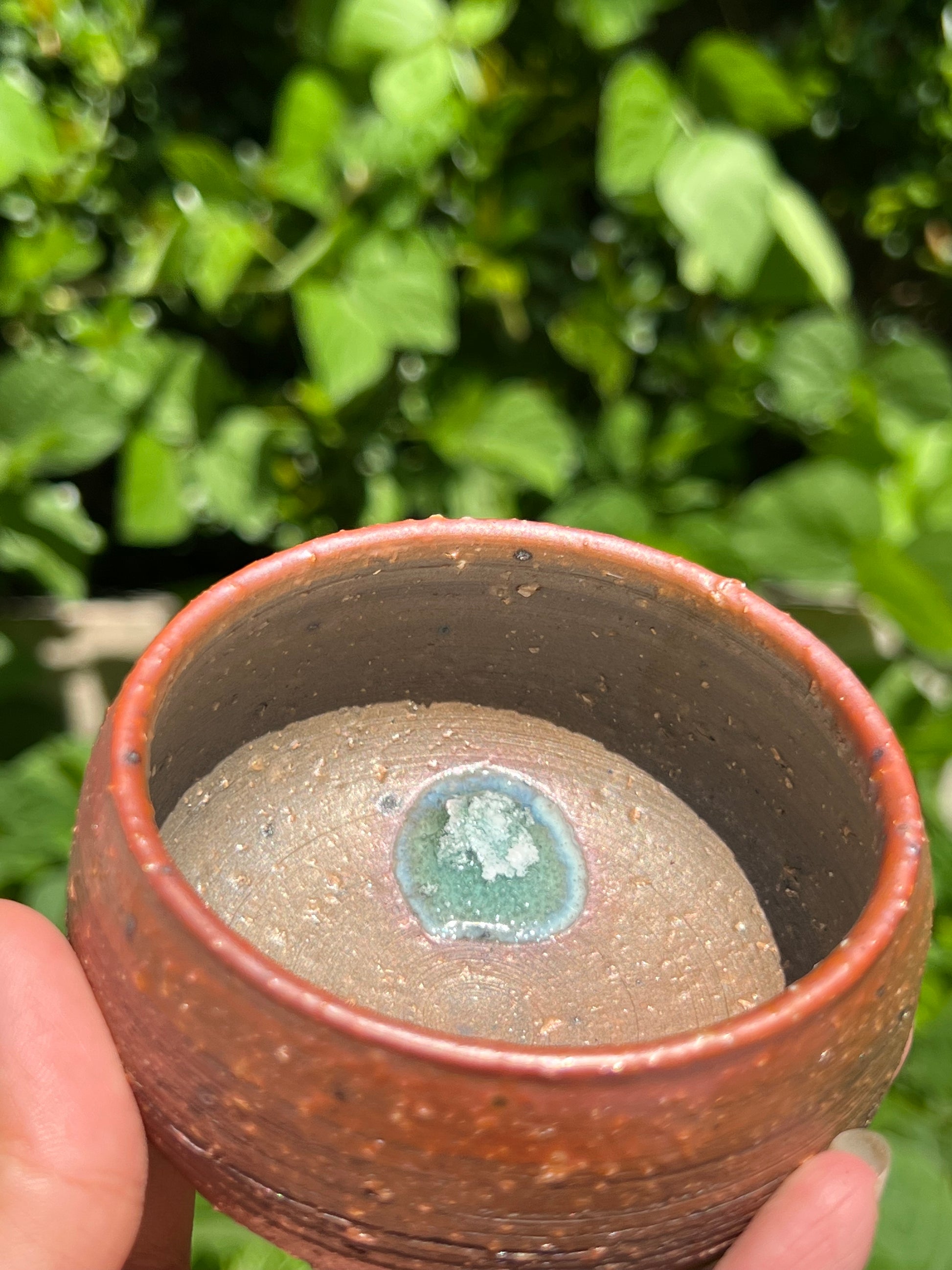 This is a woodfired pottery teacup