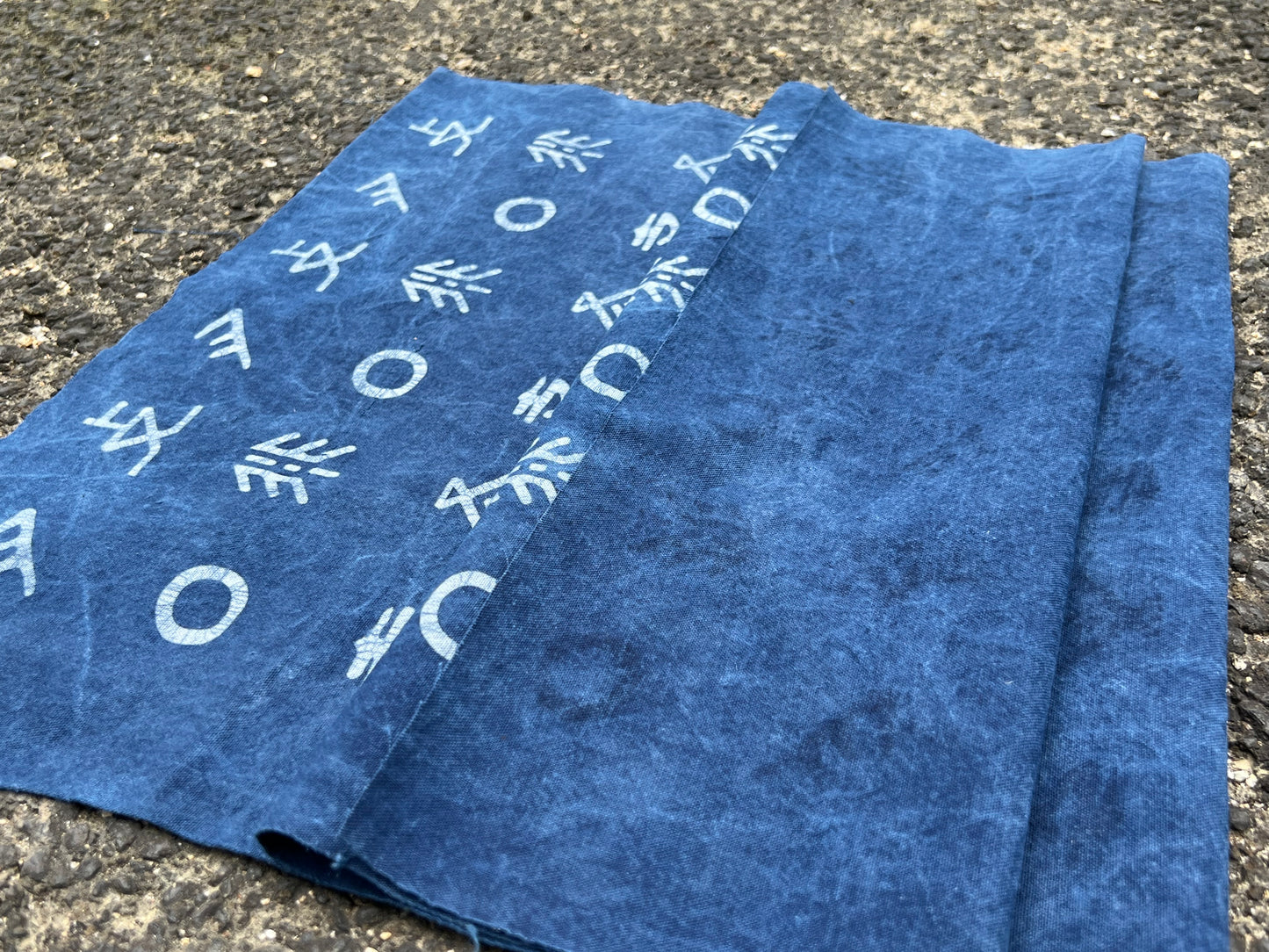 Hand Dyed Indigo Dye Tea Table Cloth Natura Cotton Dye Blue Color Chabu Chaxi