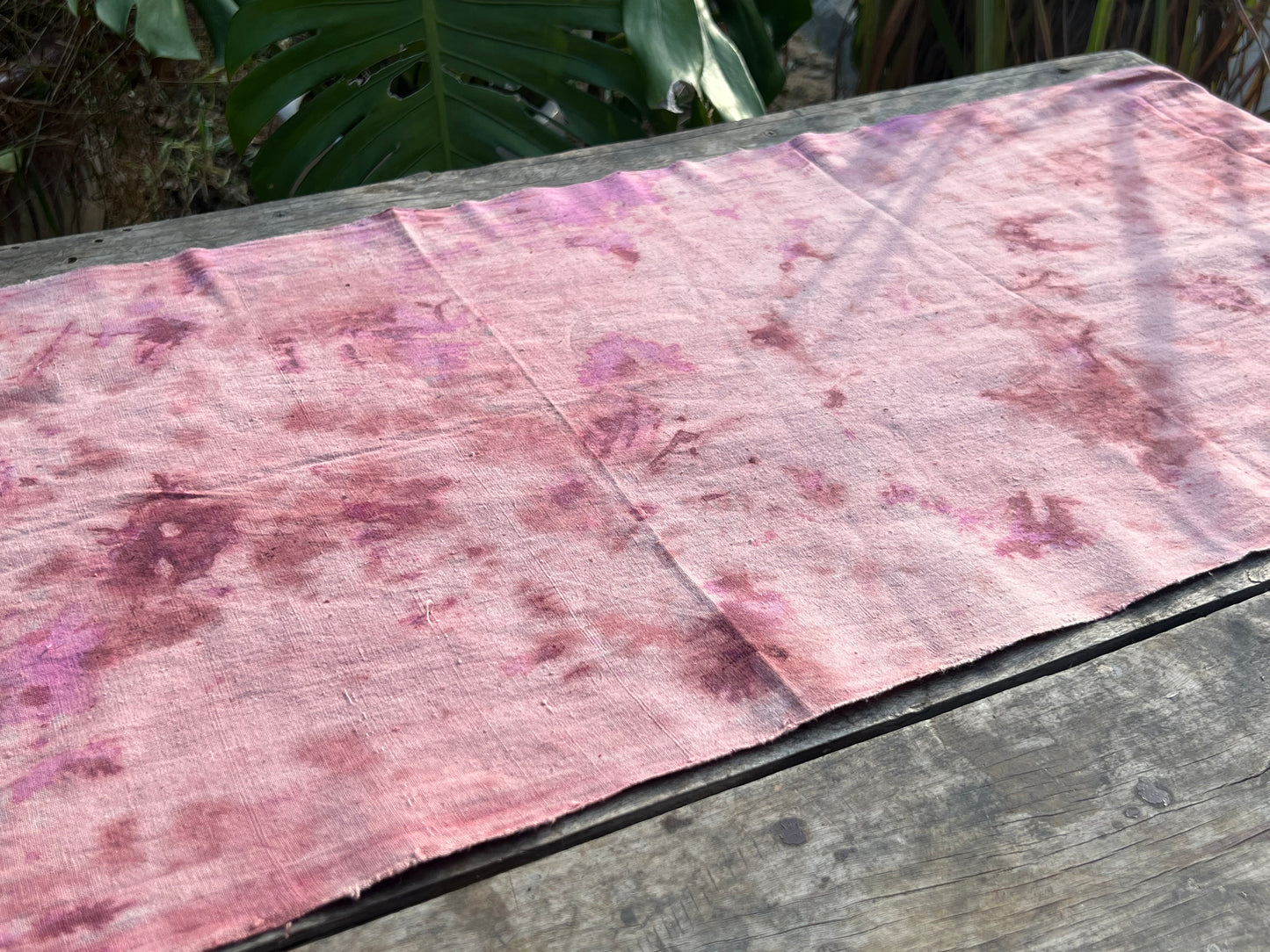 Hand Dyed Natural Dyed Tea Tablr Cloth Pure Cotton Pink Tea Mat Chabu Chaxi