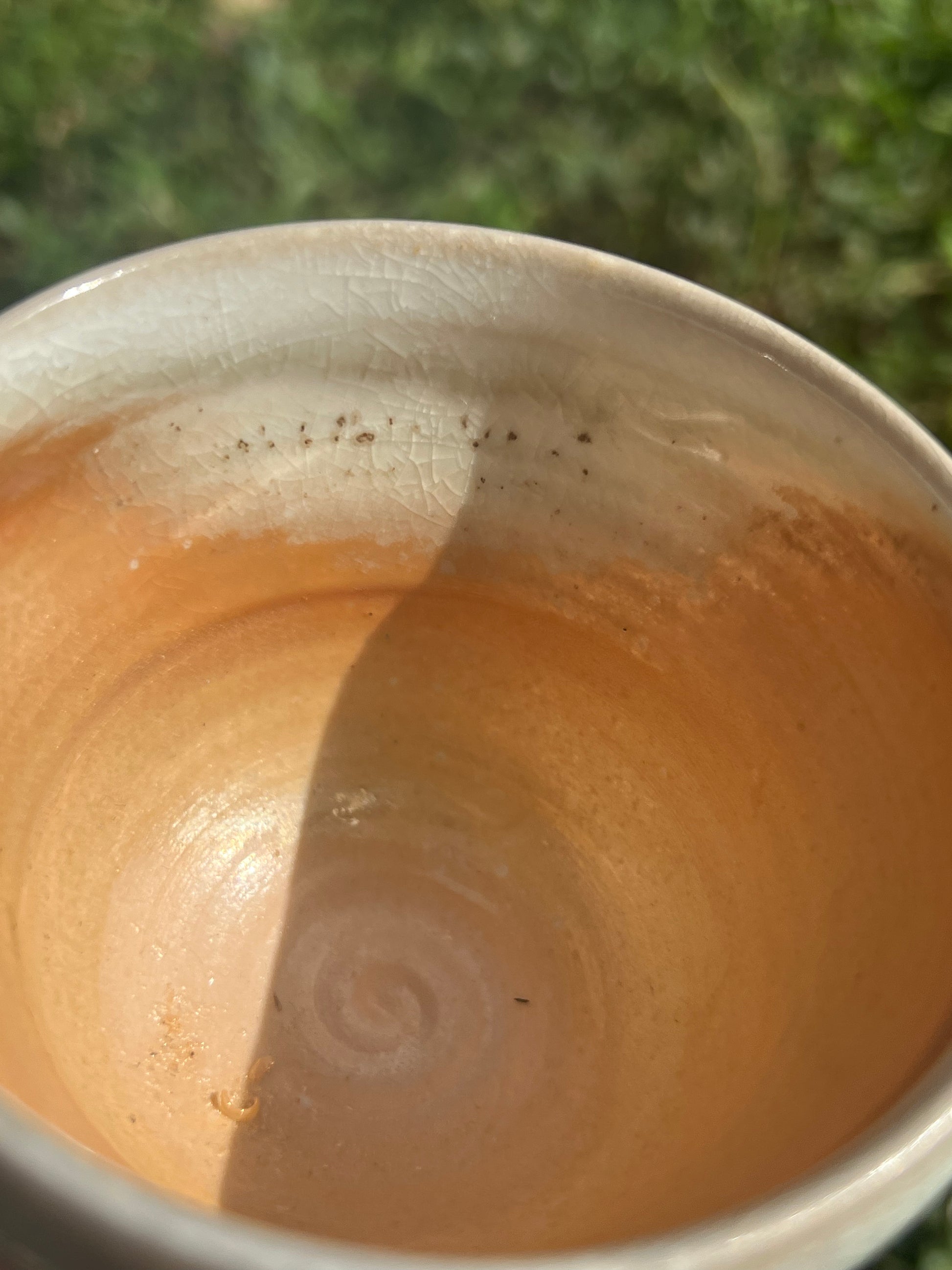 This is a woodfired pottery teacup