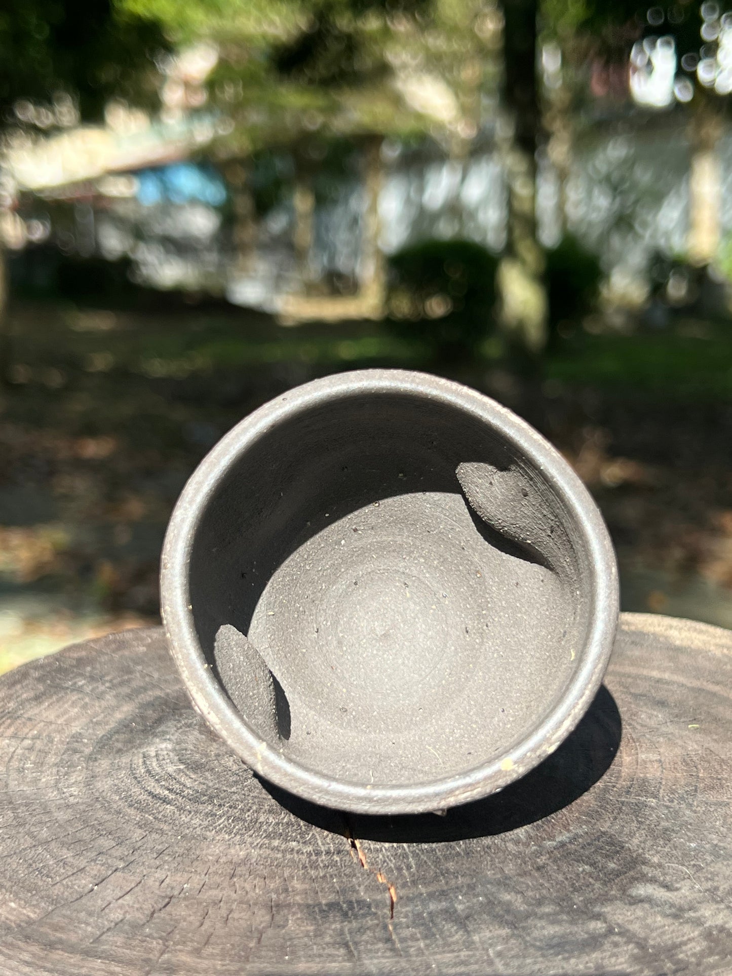 This is a pottery teacup