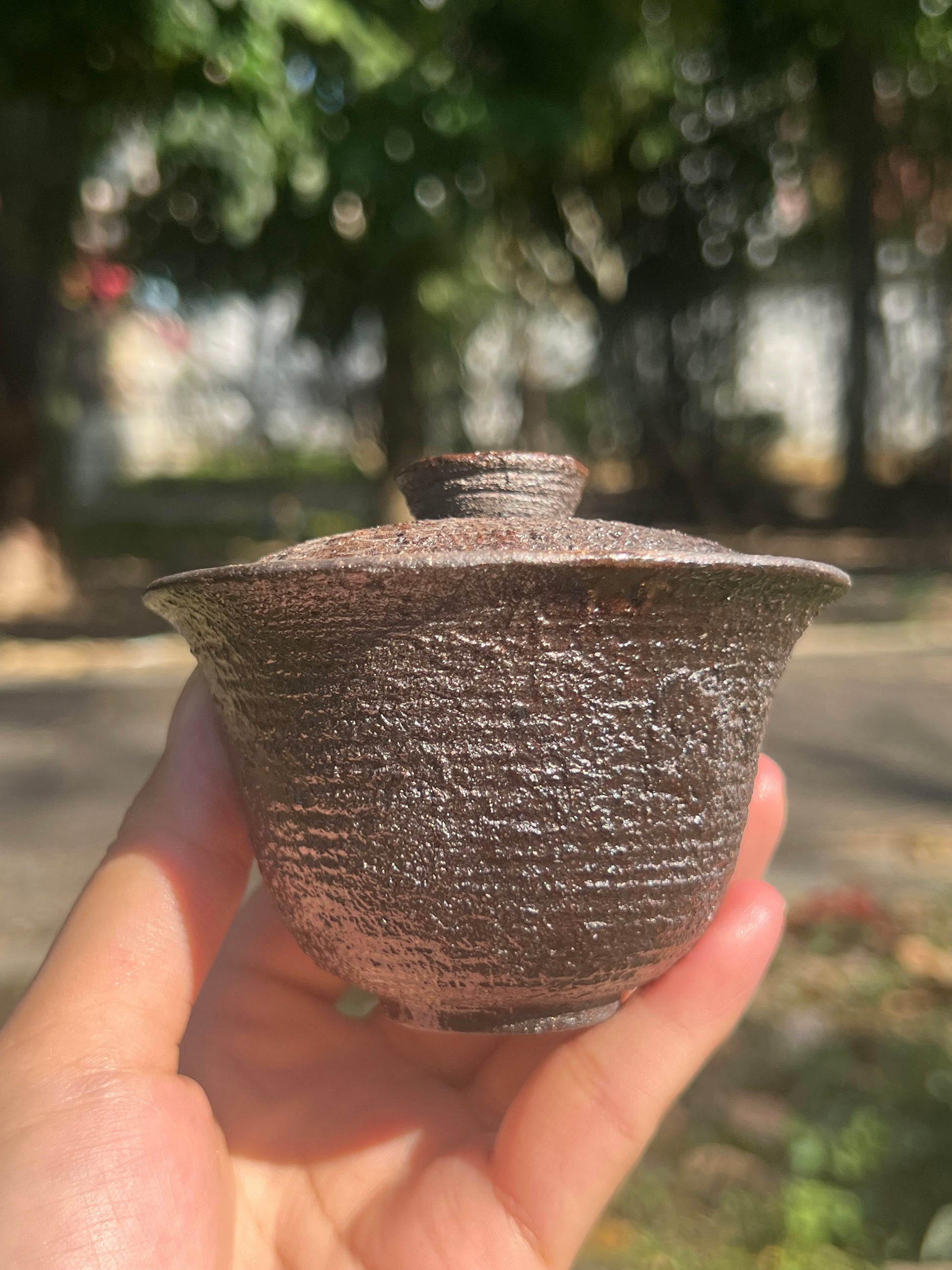 This is a pottery teapot.this is a pottery gaiwan