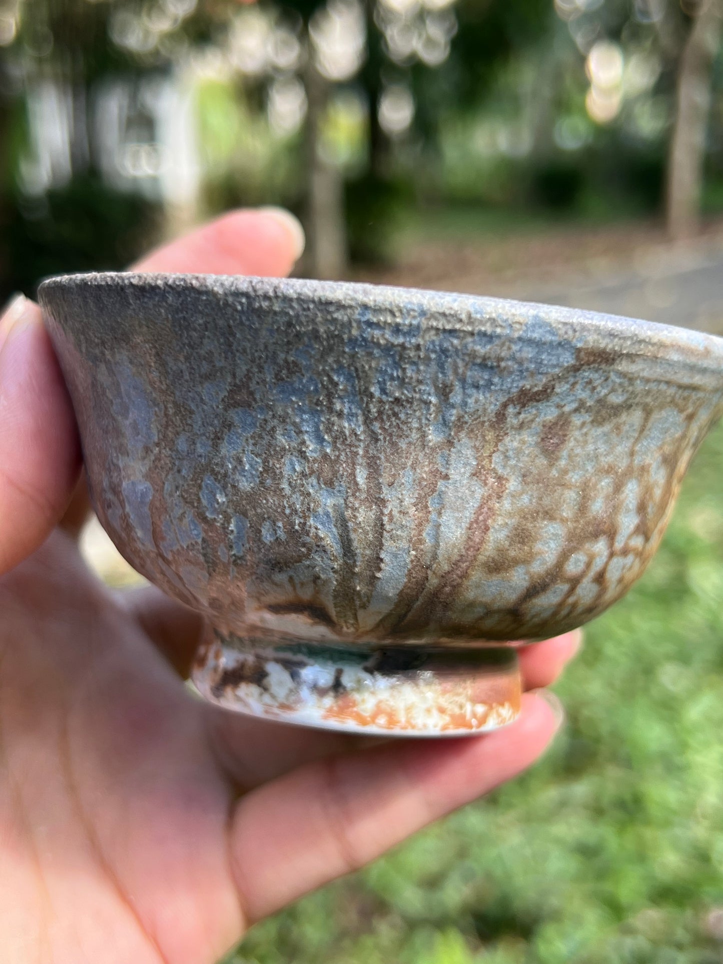 This is a woodfired pottery teacup