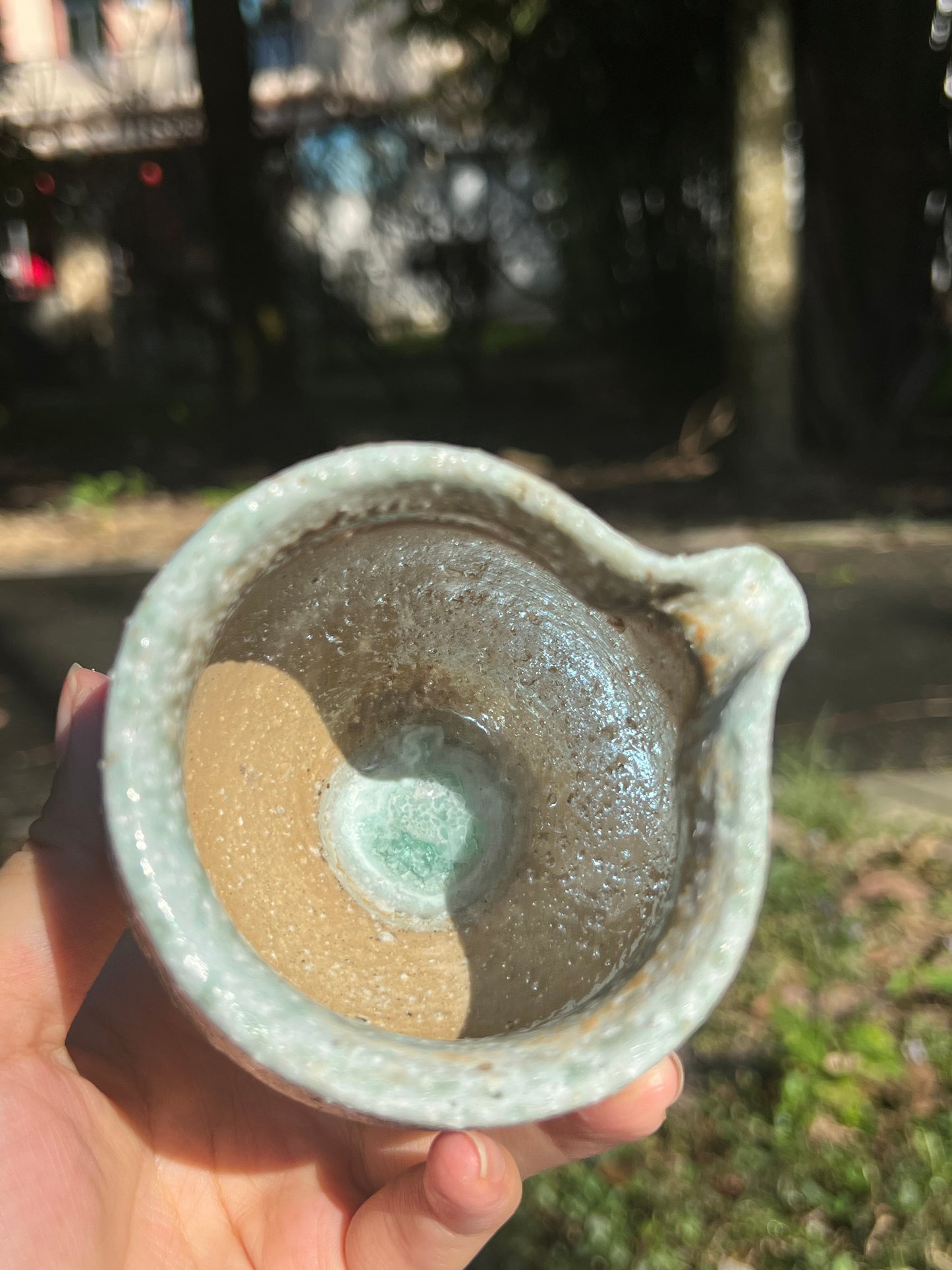 This is a woodfired pottery faircup gongdaobei