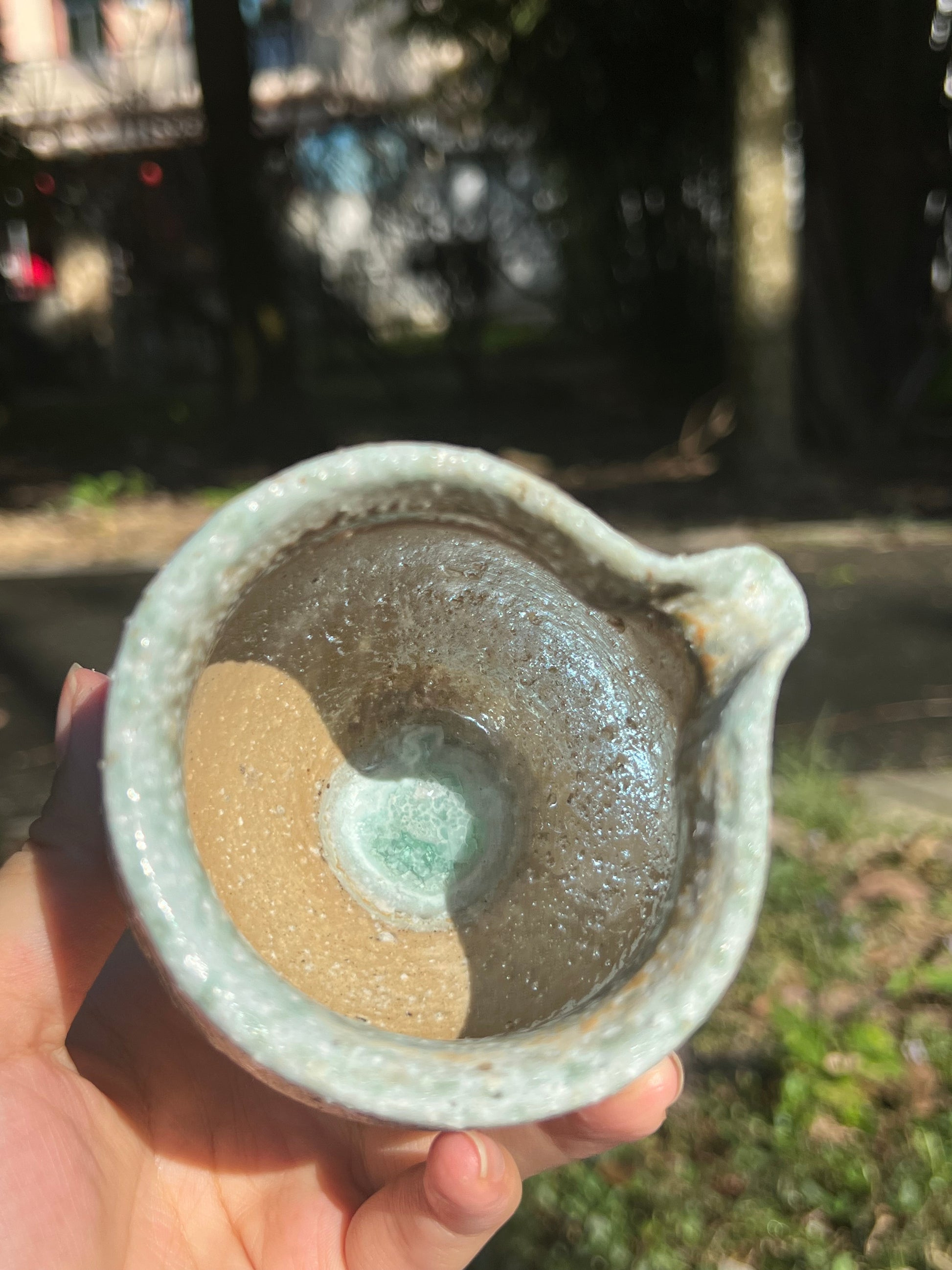 This is a woodfired pottery faircup gongdaobei