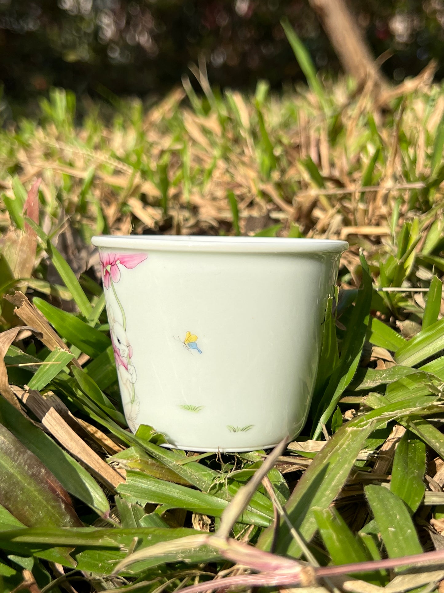 Hand Painted Chinese Rabbit Teacup Jingdezhen Master Ceramic Artwork