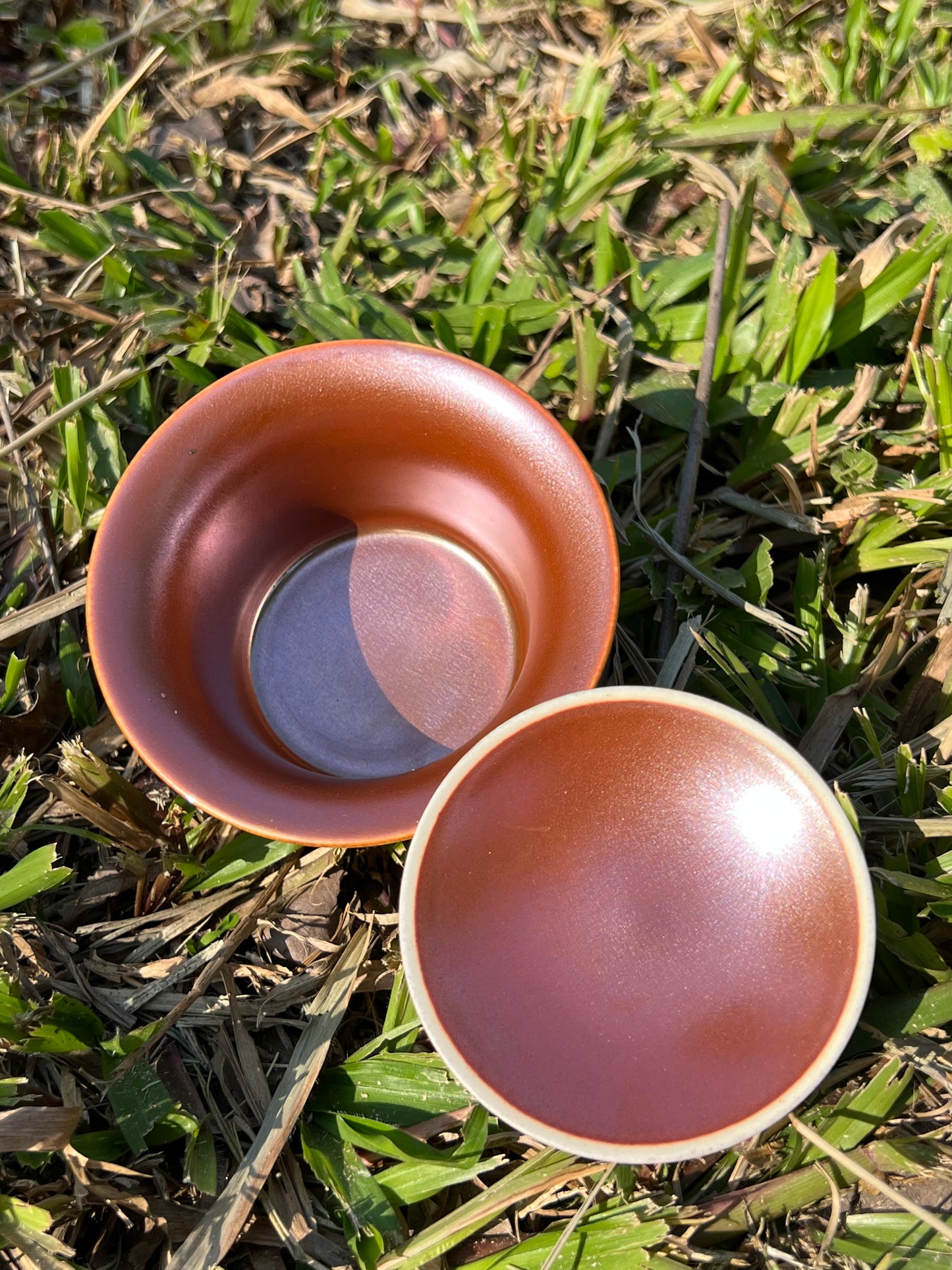 Handcraft Chinese Handpainted Chinese Landscape Gaiwan Set Artwork Unique Original Pottery Tea Ceremony