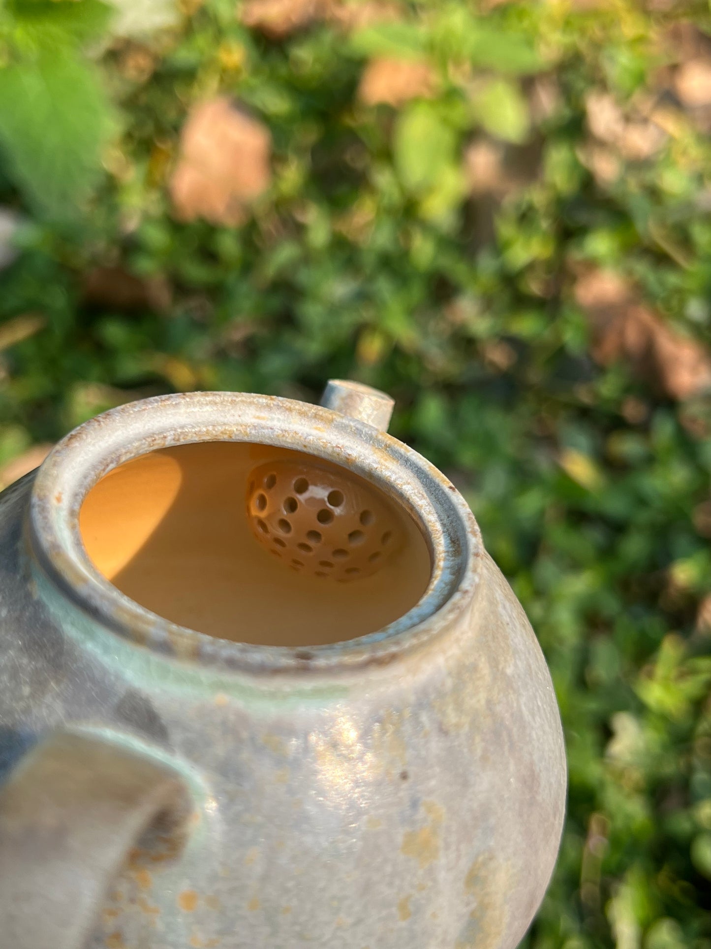 This is a woodfired pottery teapot