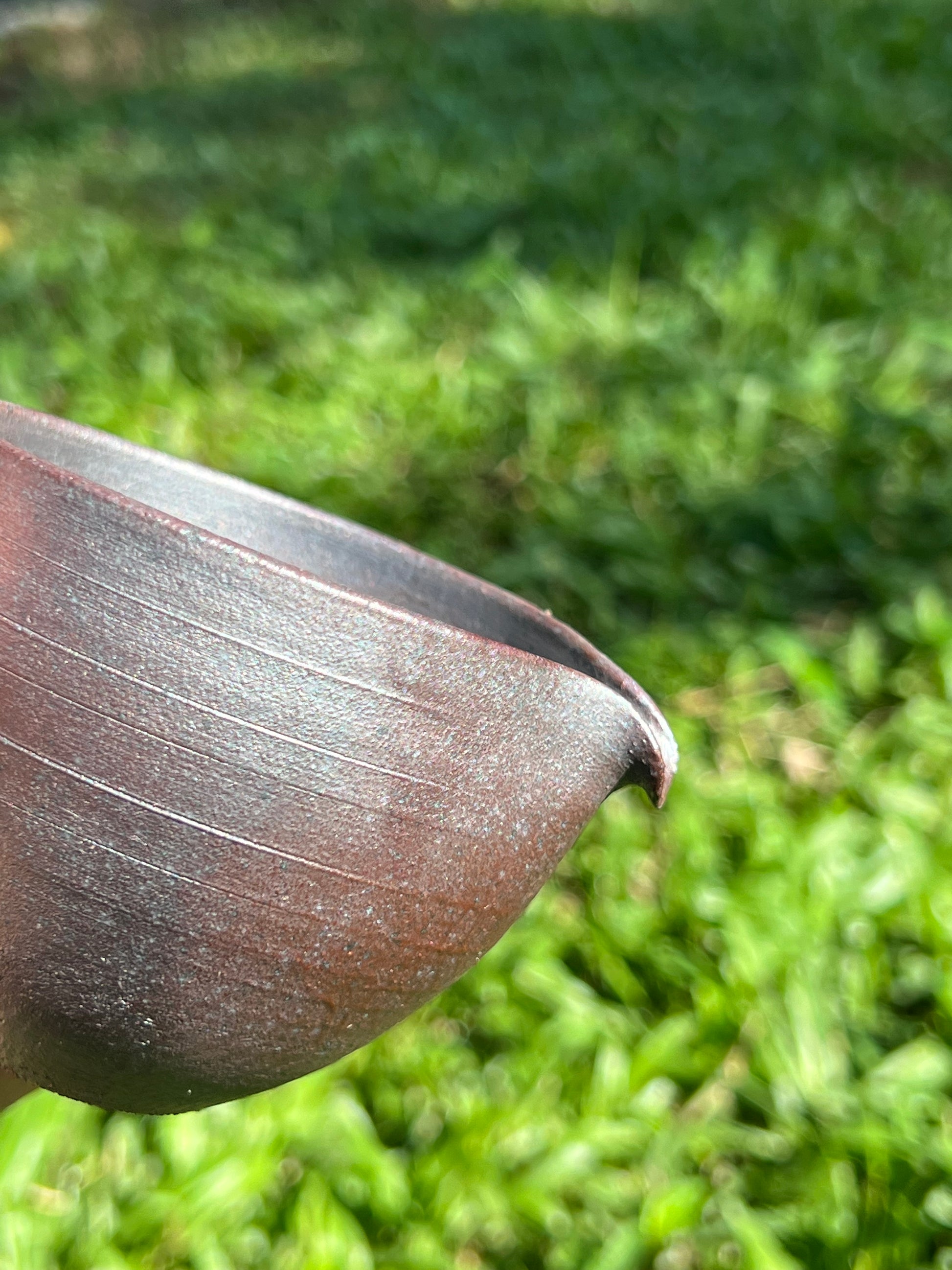 This is a woodfired tietai pottery faircup gongdaobei