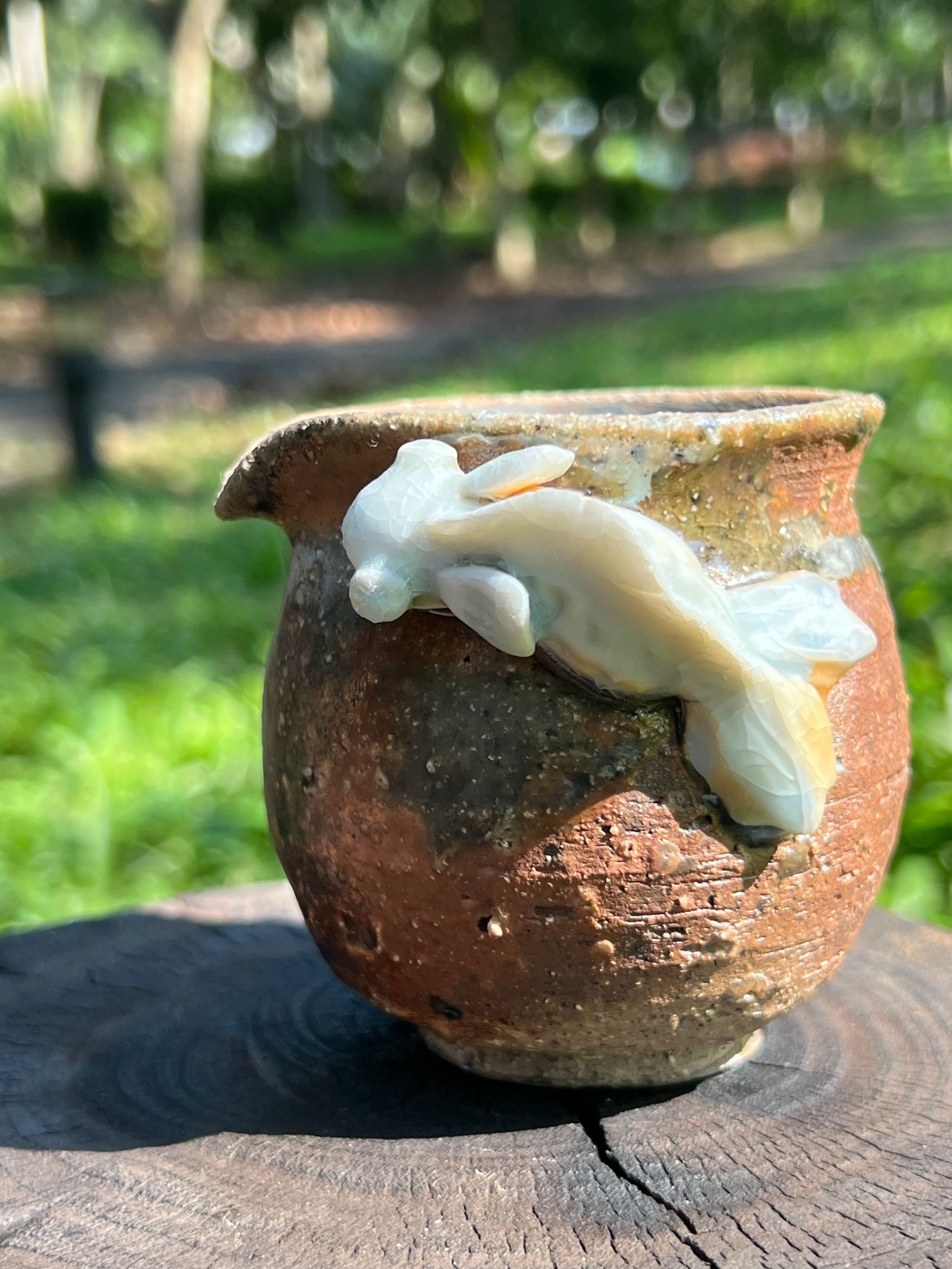 This is a woodfired pottery faircup gongdaobei