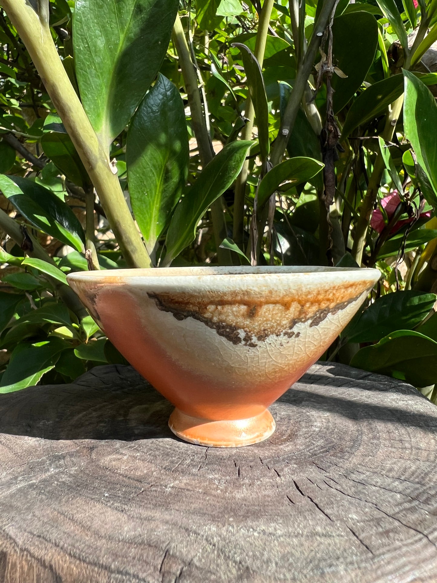 This is a woodfired pottery teacup