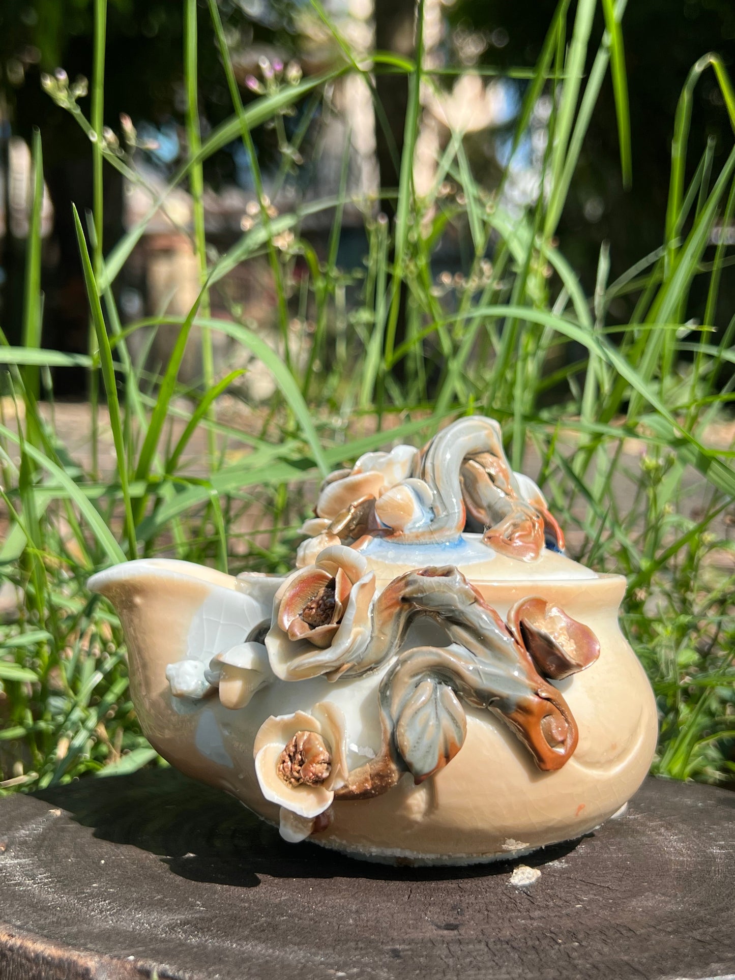 This is a woodfired pottery teacup