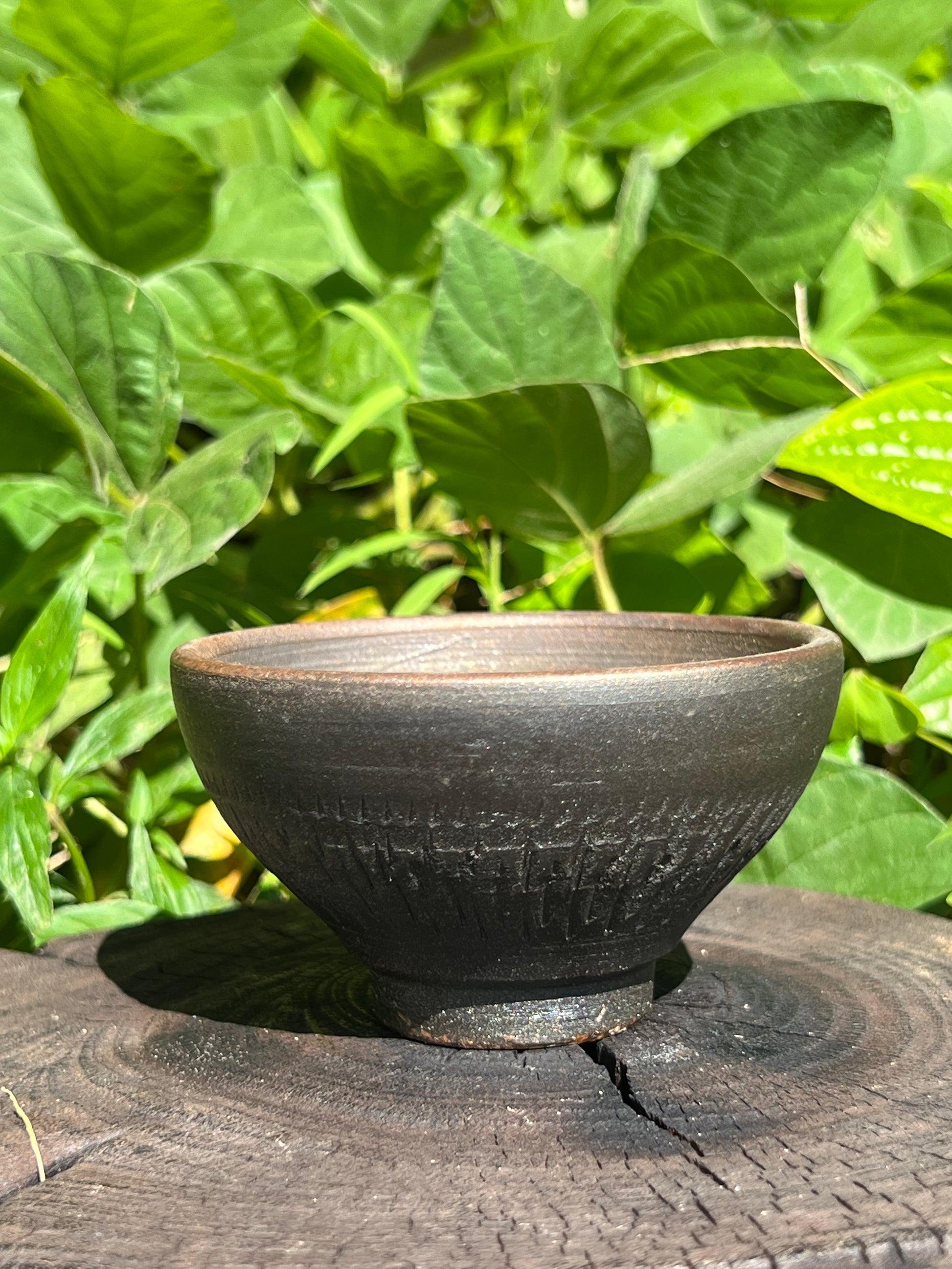 This is a woodfired tietai pottery teacup