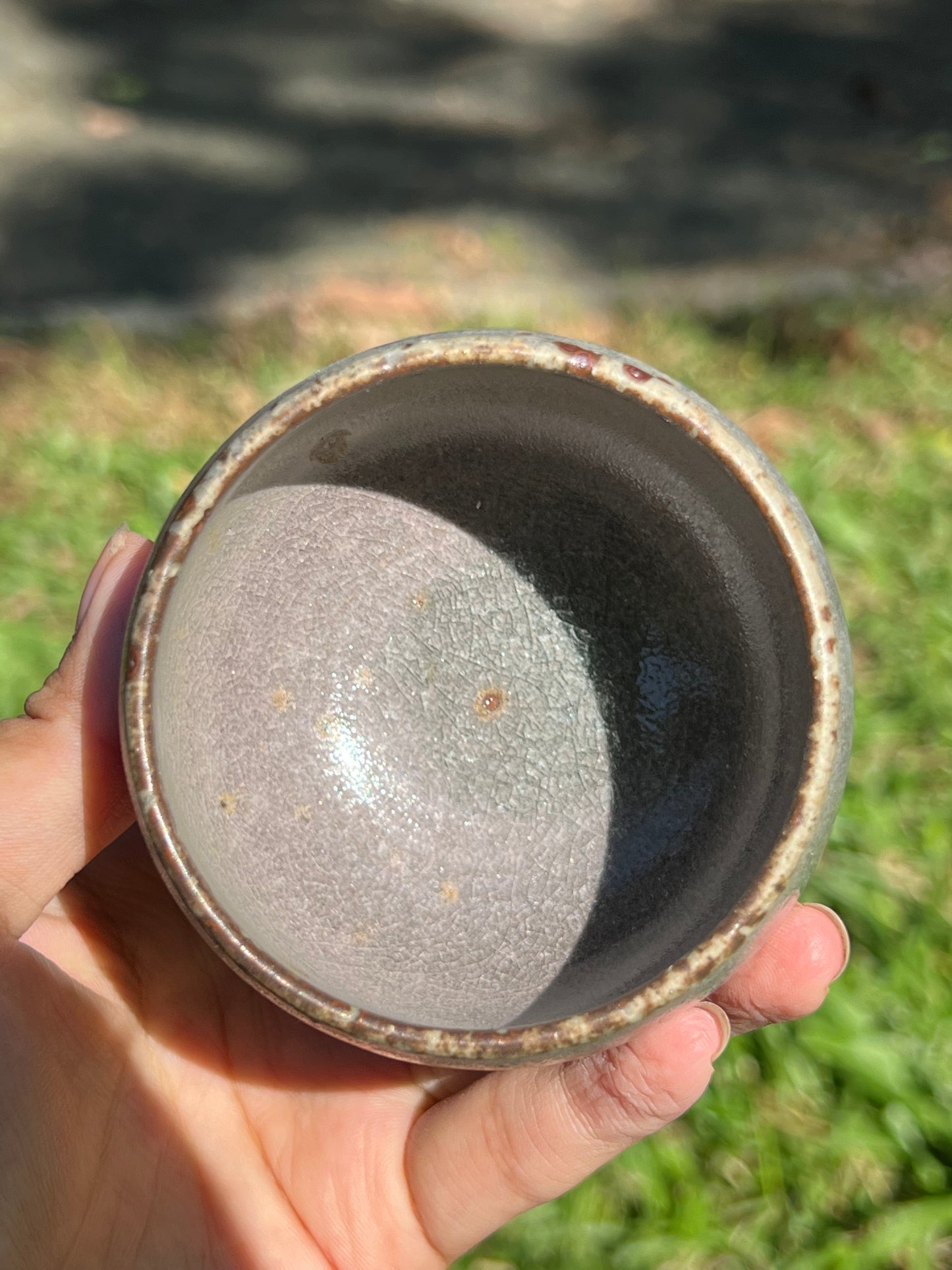 This is a pottery teacup