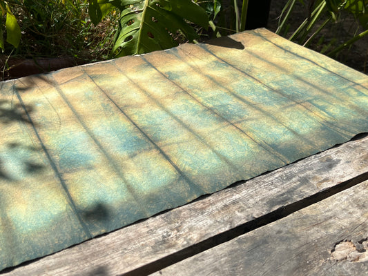 Hand Dyed Plant Dyed Cotton Tea Table Cloth Nature Dyed Tea Mat Two Sides Chabu Chaxi