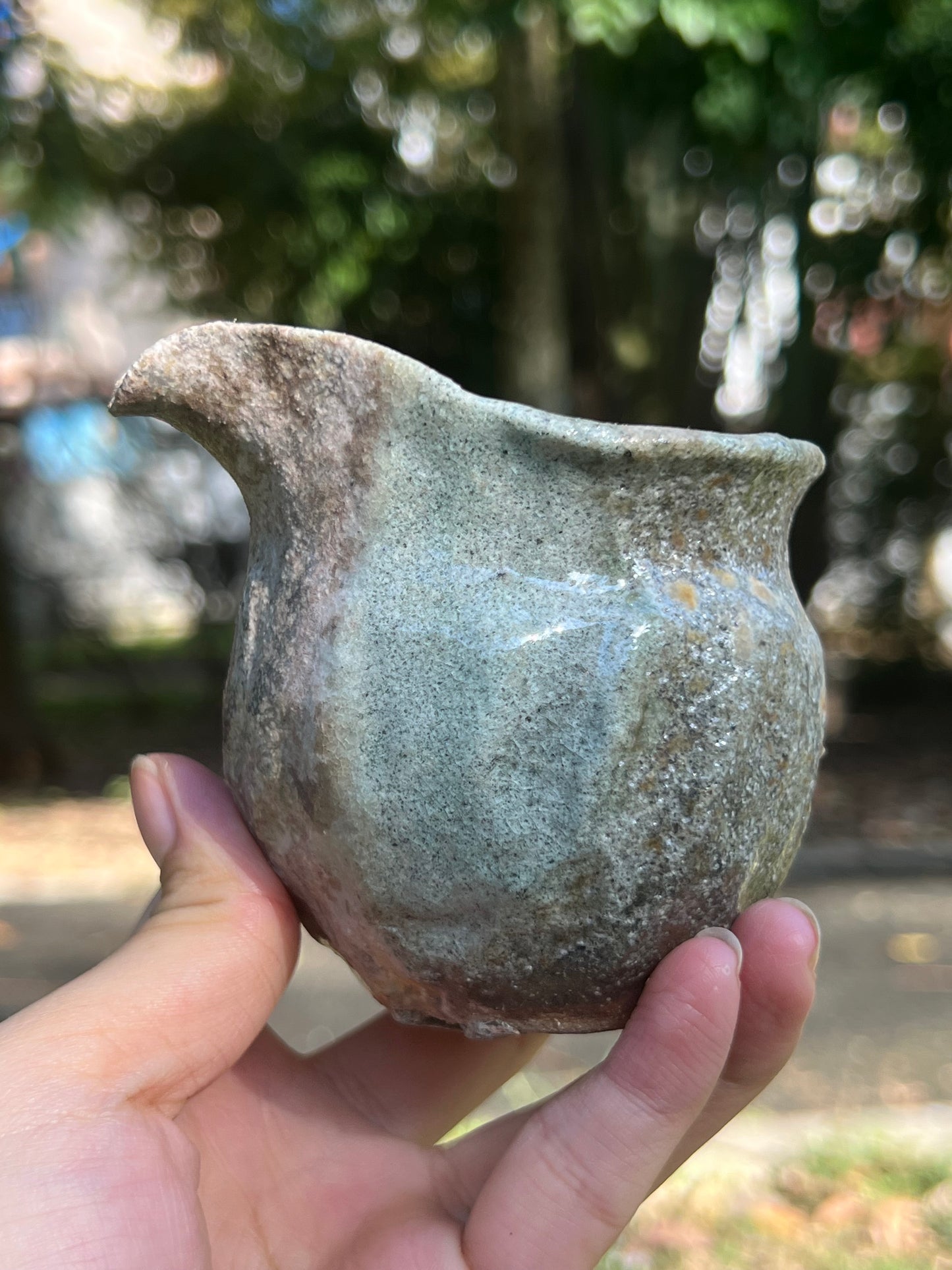 This is a woodfired pottery faircup gongdaobei