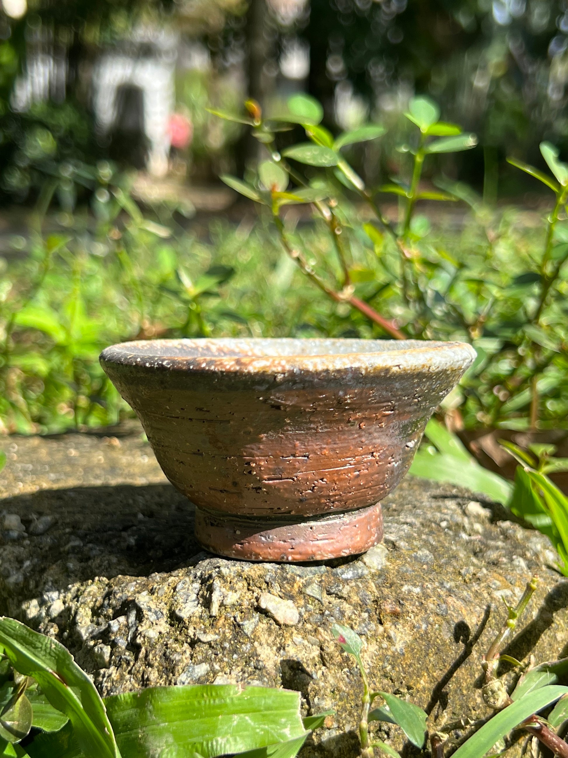 This is a woodfired pottery teacup