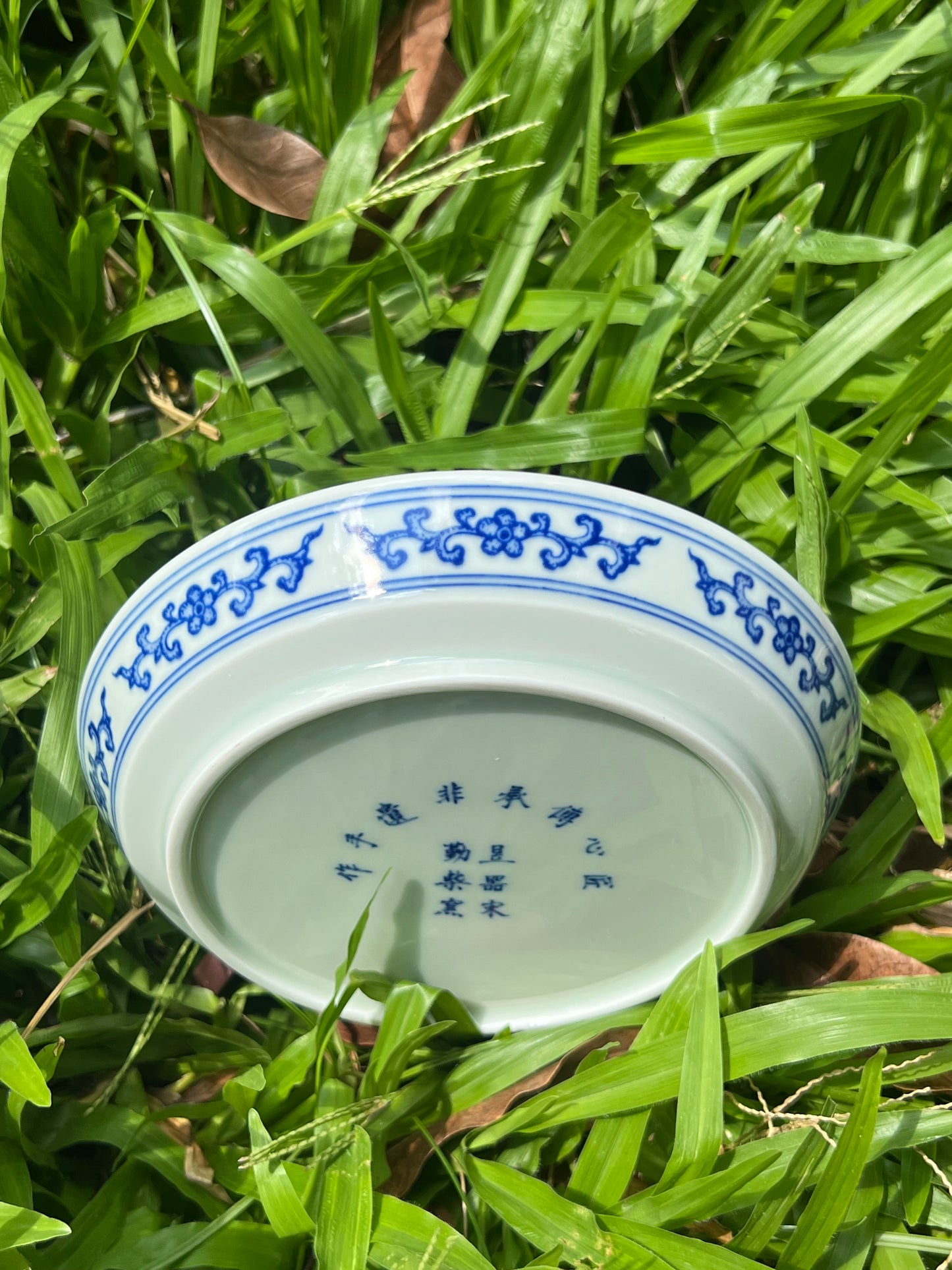 Handcrafted Chinese Hand Painted Chinese Twist Lotus Pattern Blue and White Porcelain Tea Tray Jingdezhen Master Pottery Artwork