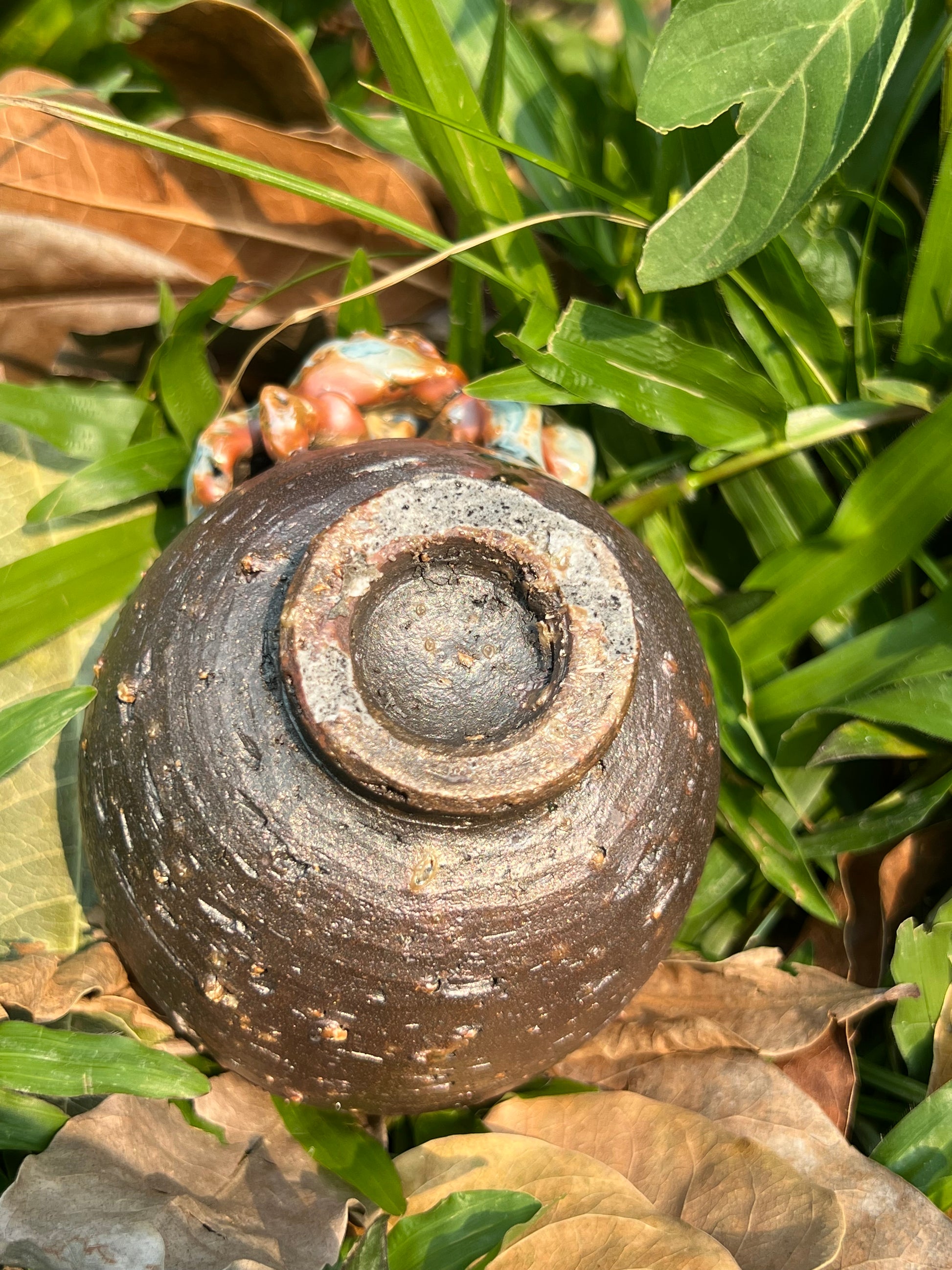 This is a woodfired pottery teacup