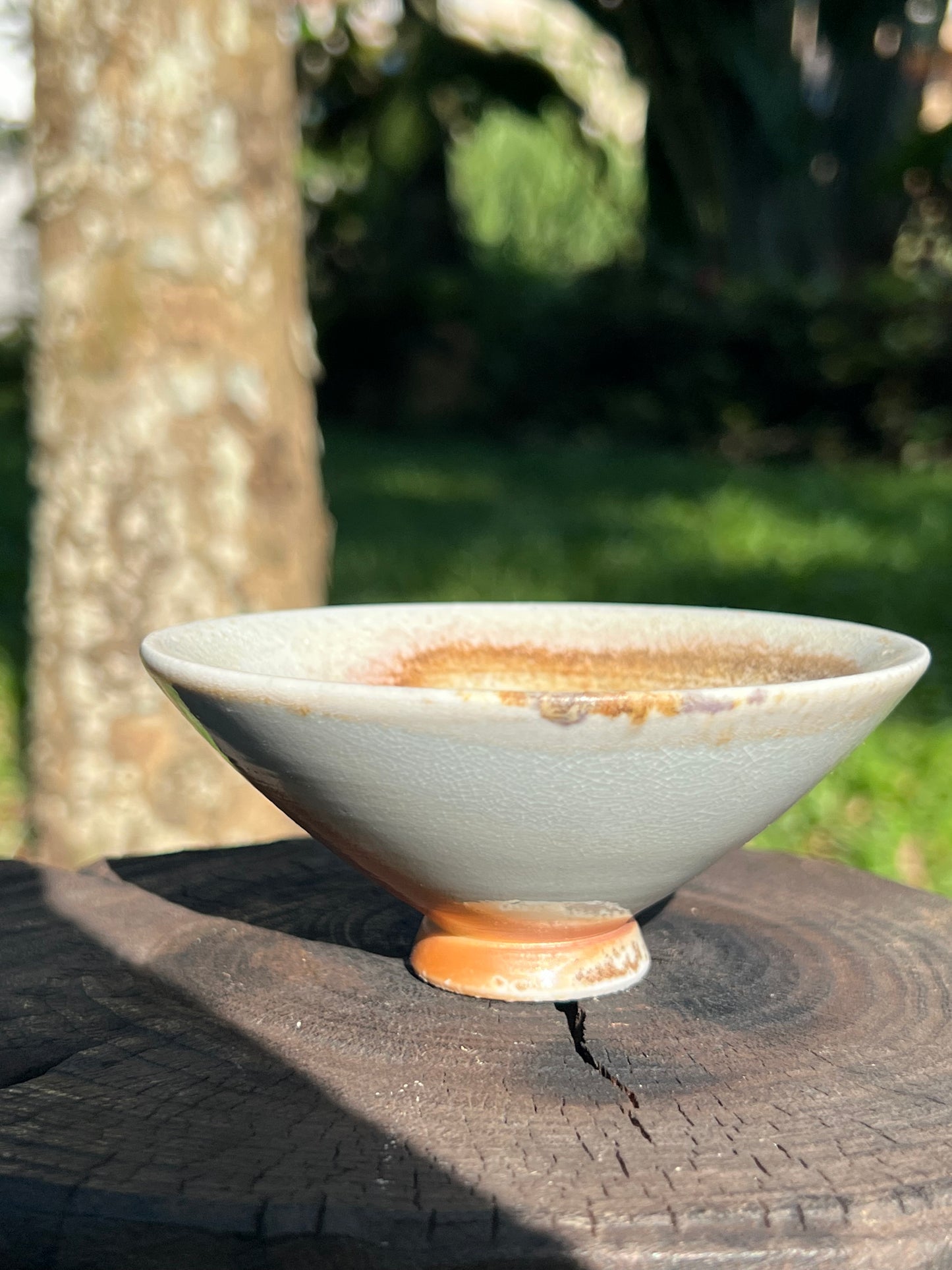 This is a woodfired pottery teacup