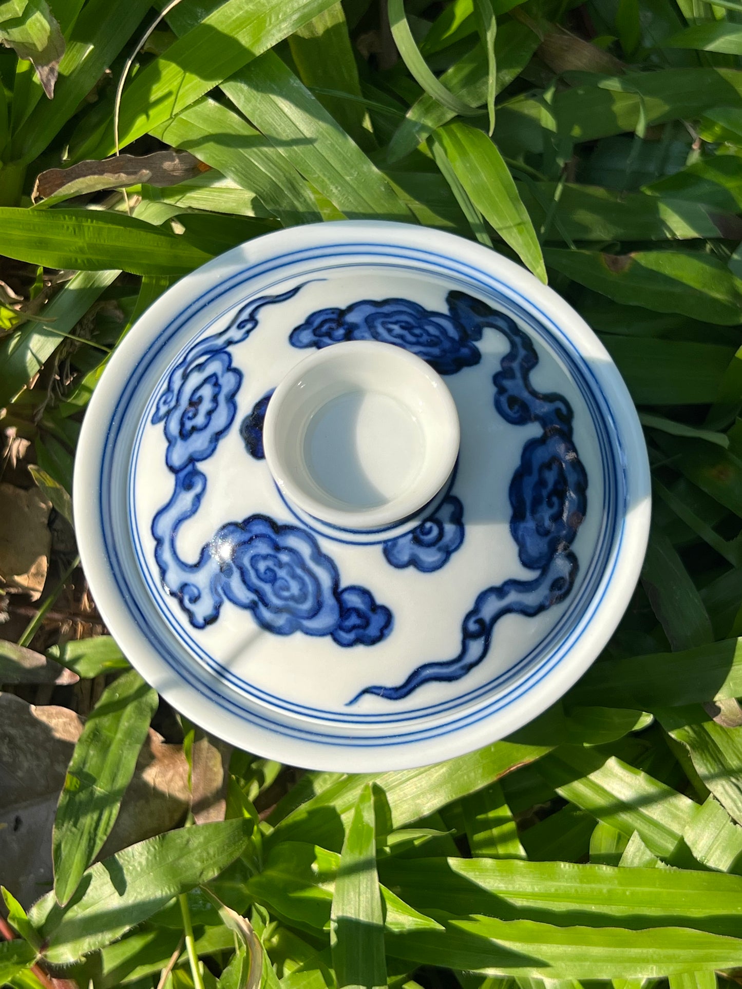 Hand Painted Chinese Phoenix Gaiwan Blue and White Porcelain Teaware Jingdezhen Master Ceramic Artwork