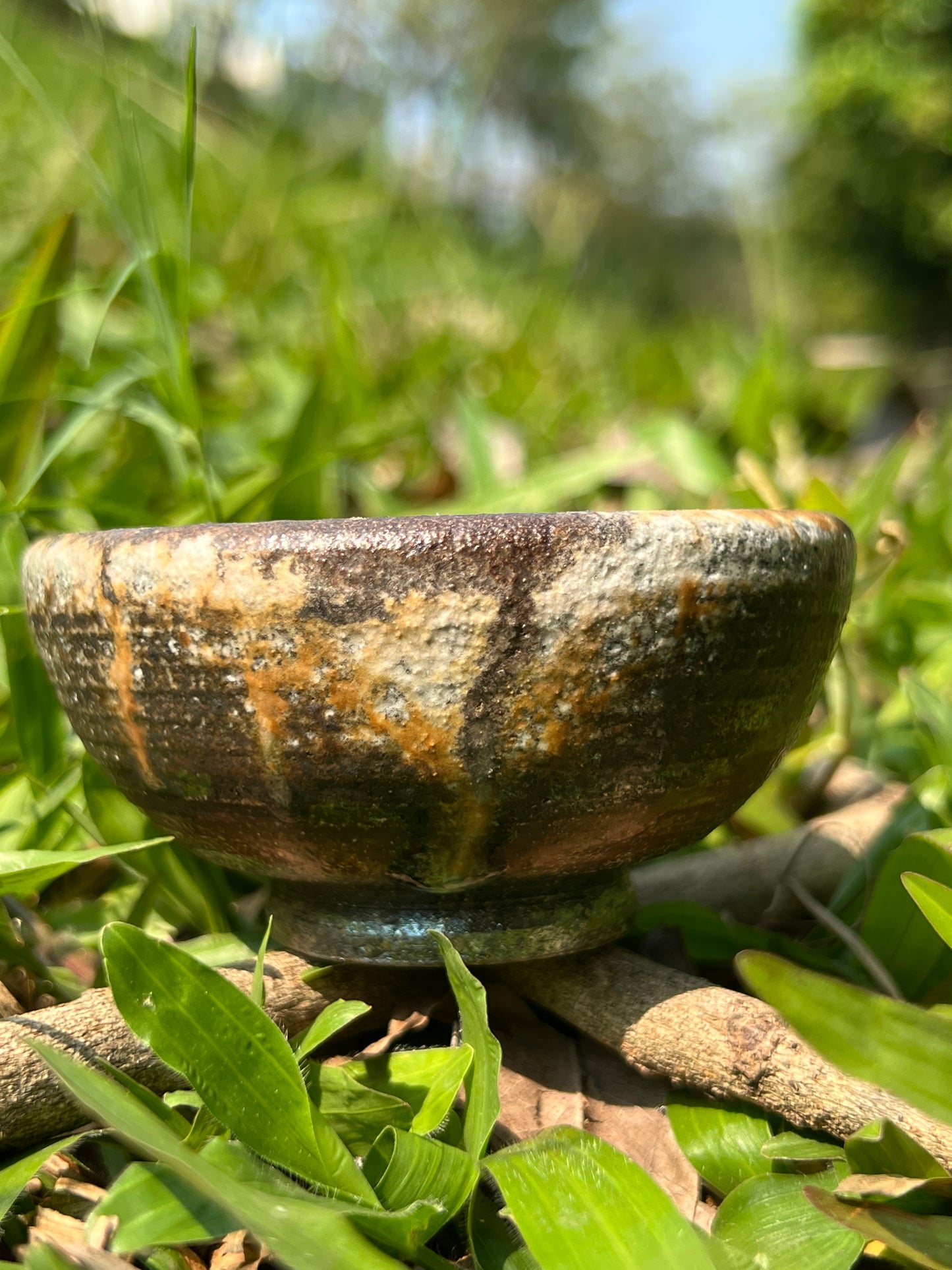 Woodfired Handmade Crude Pottery Teacup Gloss Unique Artwork Chinese Master Pottery Ceramic Japanese Ceramic Tea Ceremony