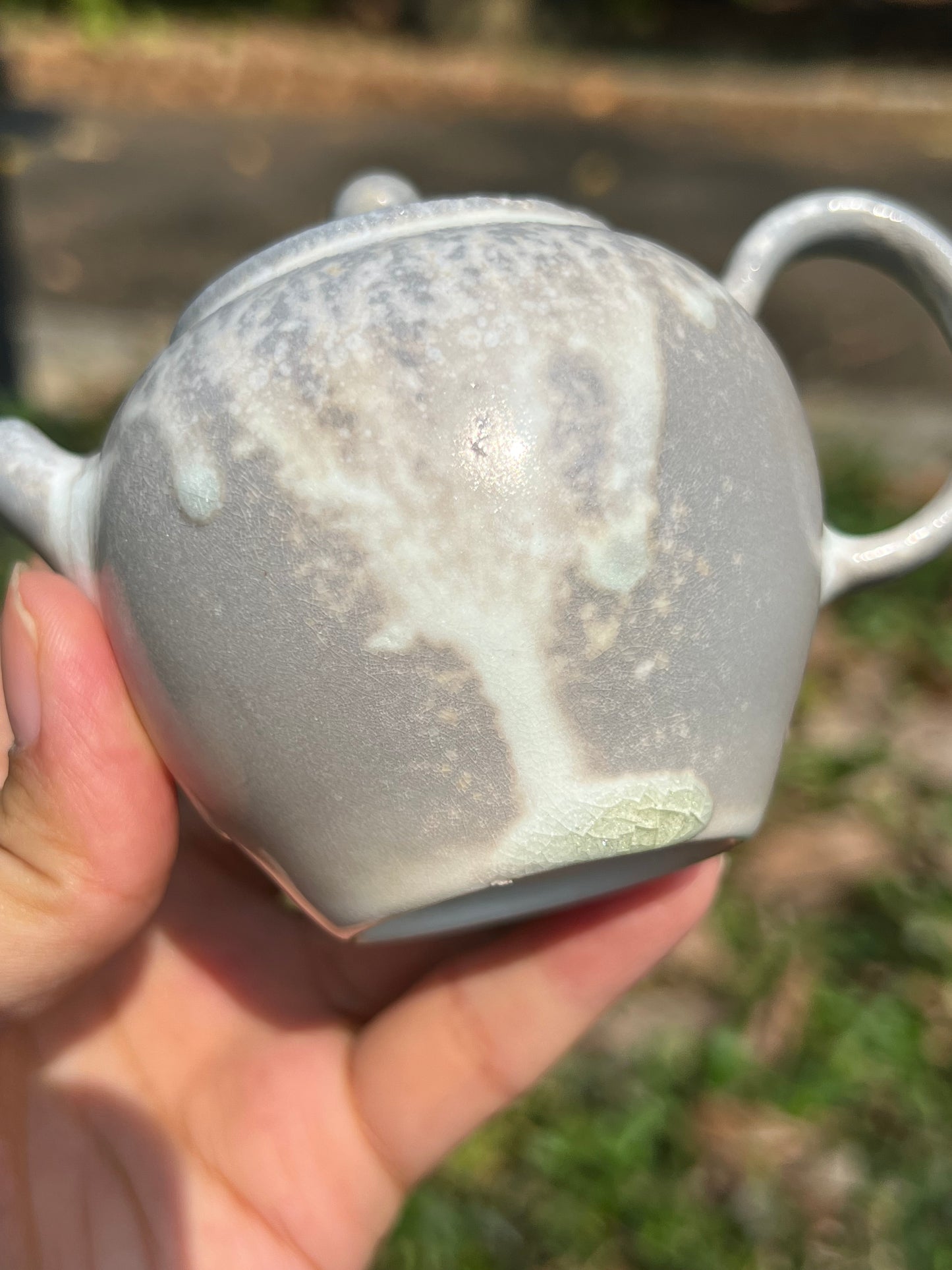 This is a woodfired ceramic teapot