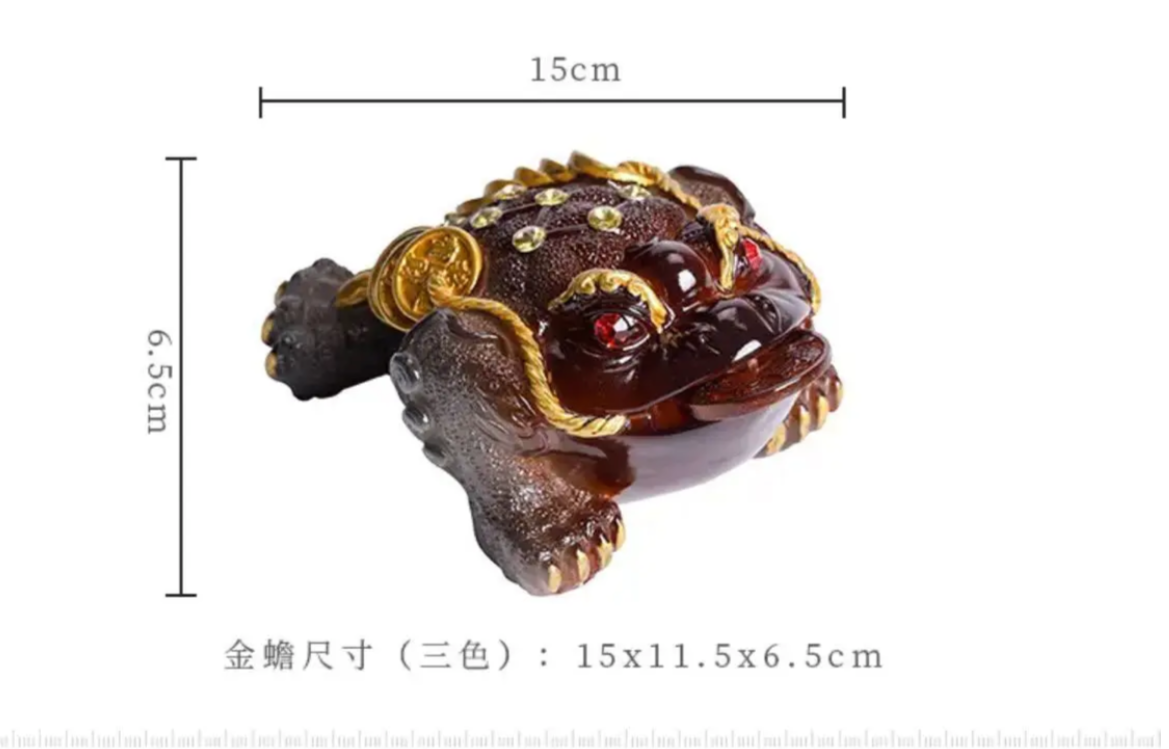 This is a color changing golden toad teapet.this is a resin teapet