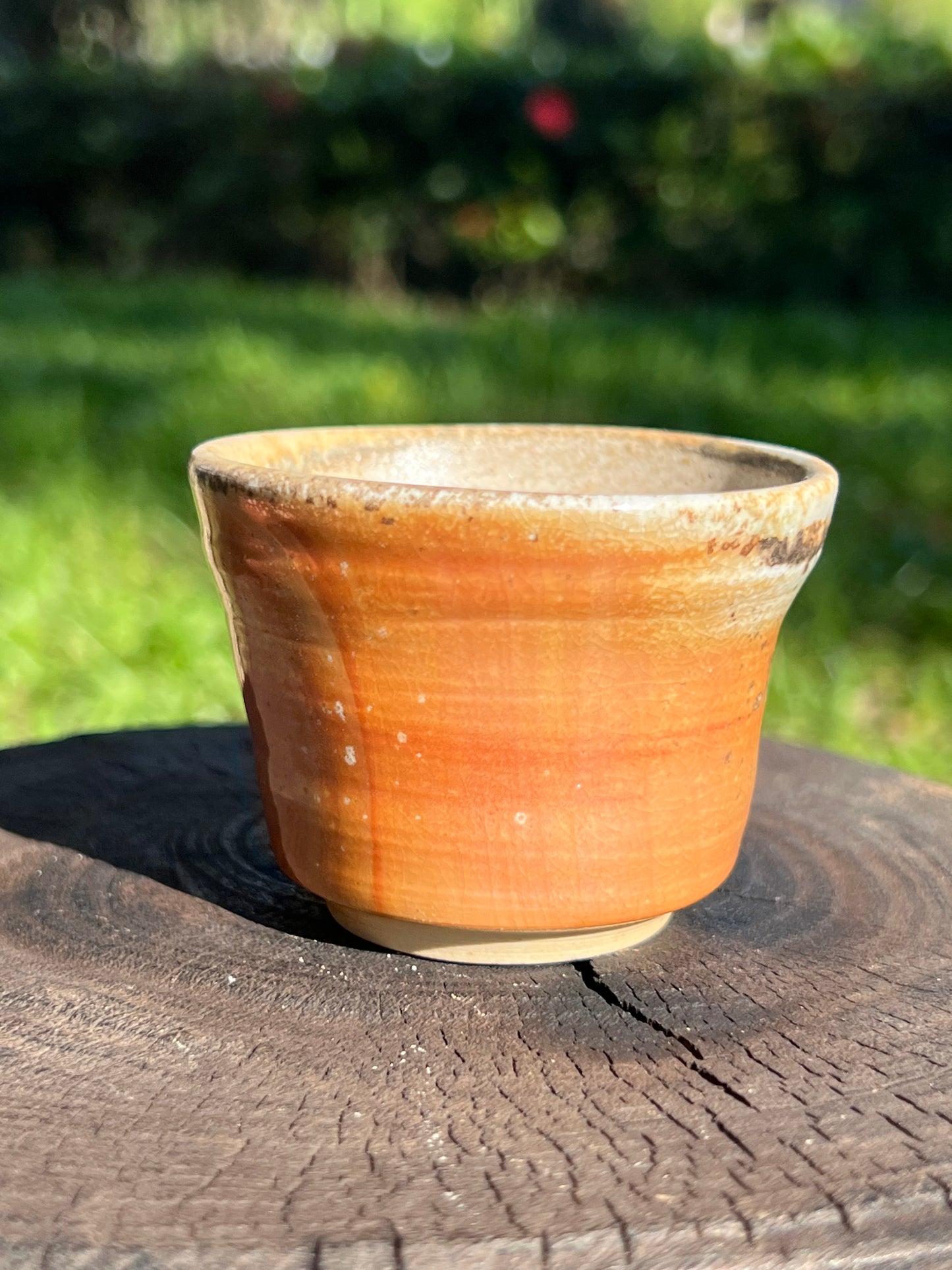 This is a woodfired pottery teacup