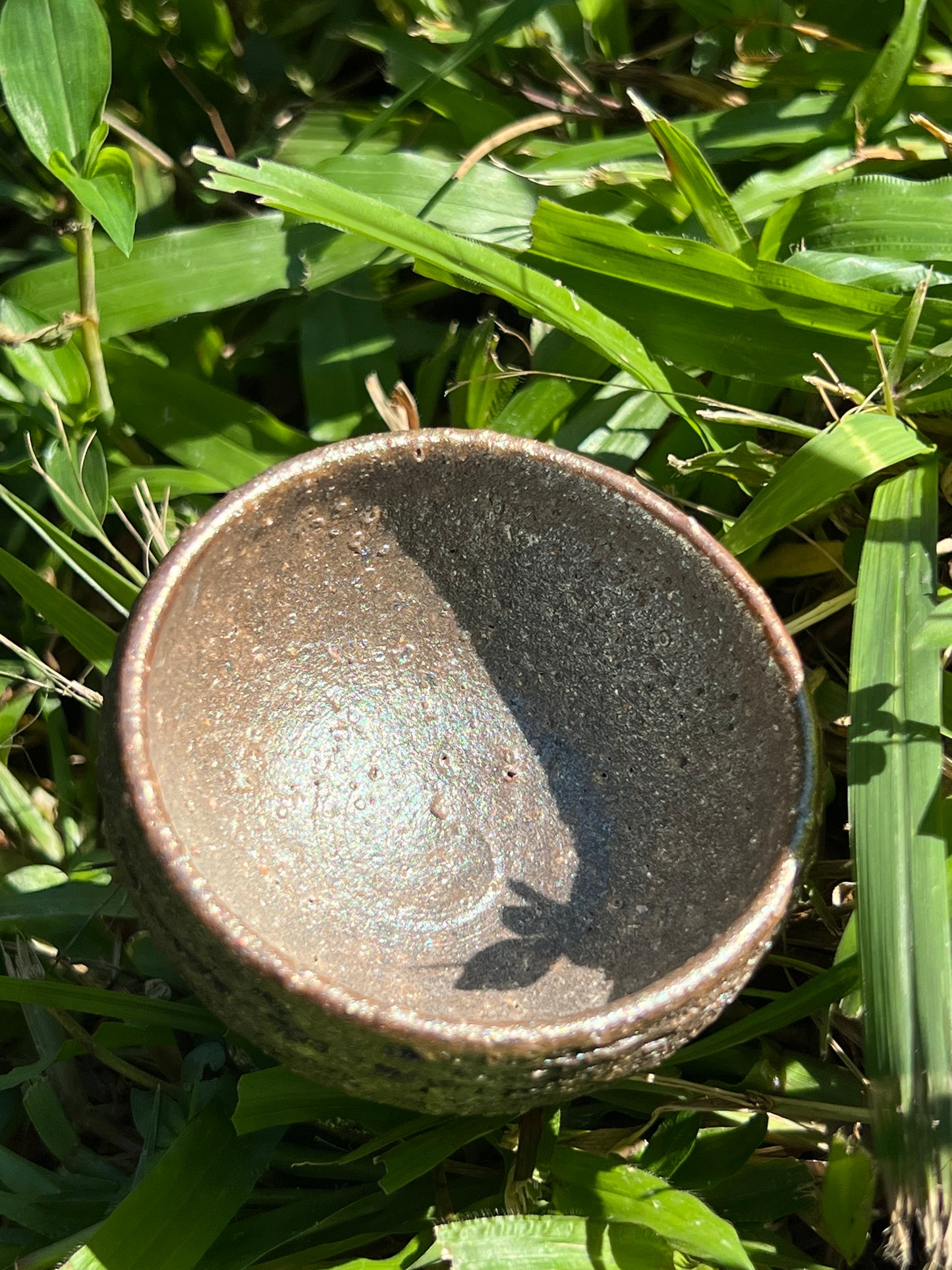 This is a woodfired pottery teacup