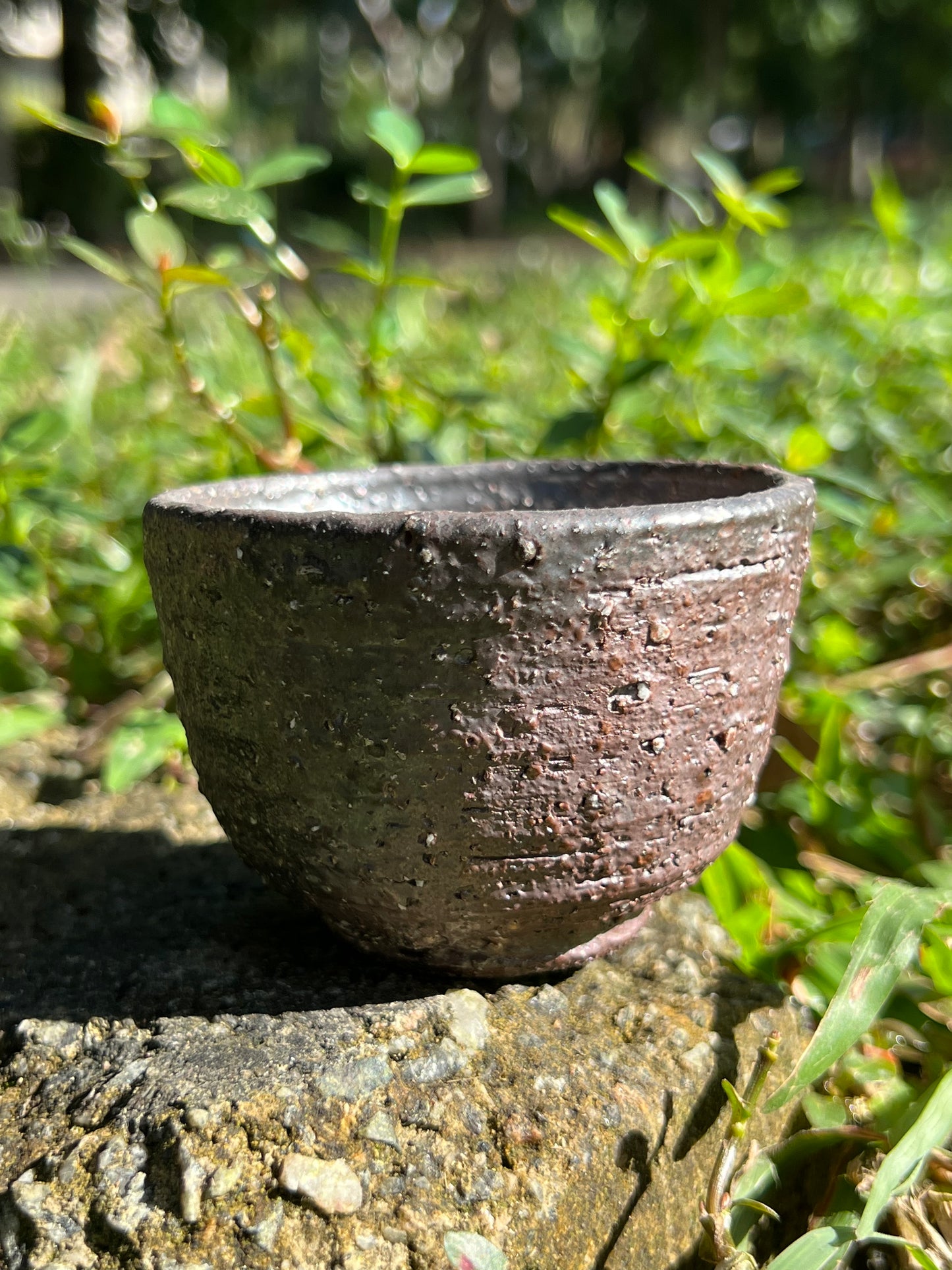 This is a woodfired pottery teacup