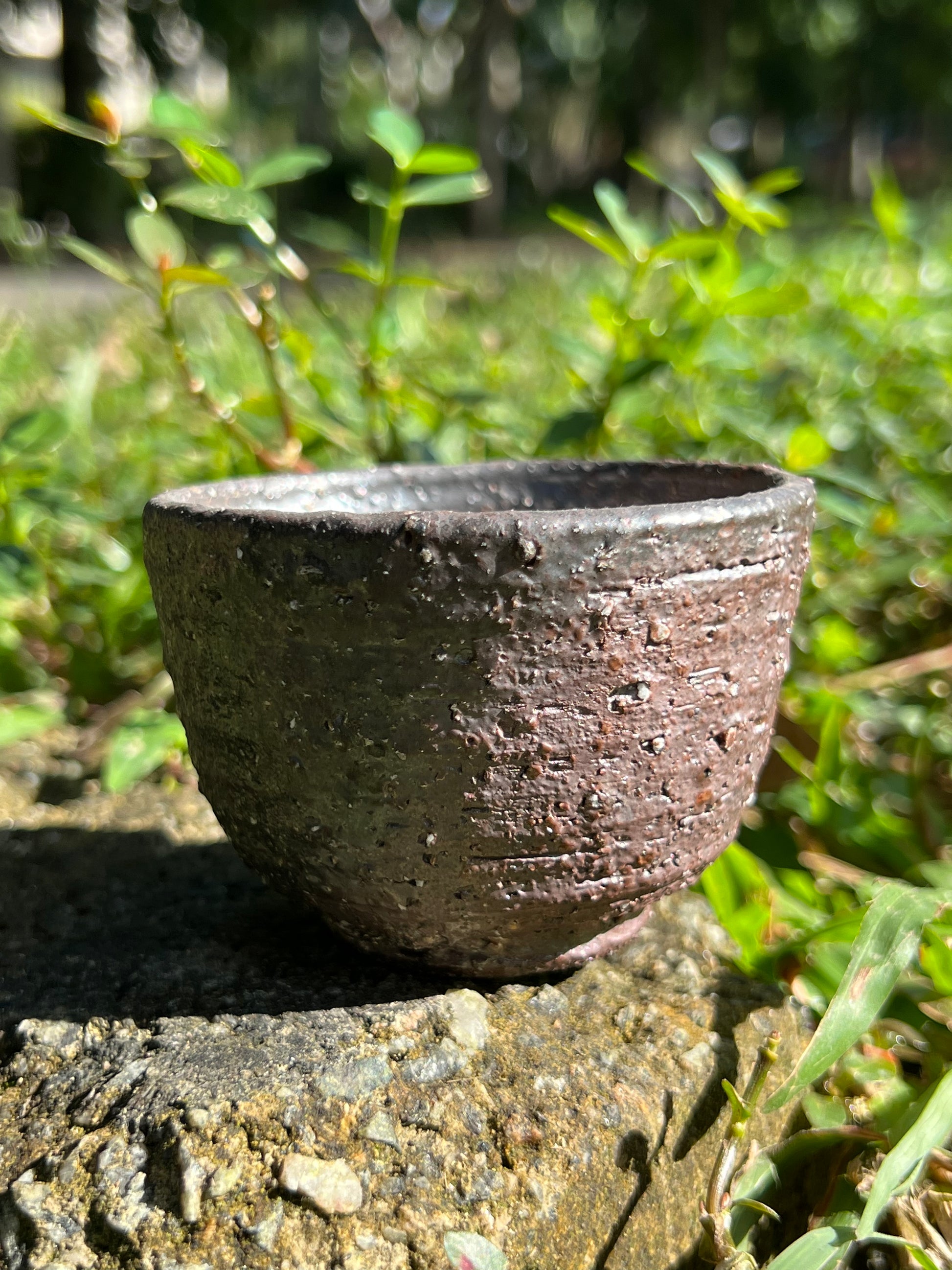 This is a woodfired pottery teacup