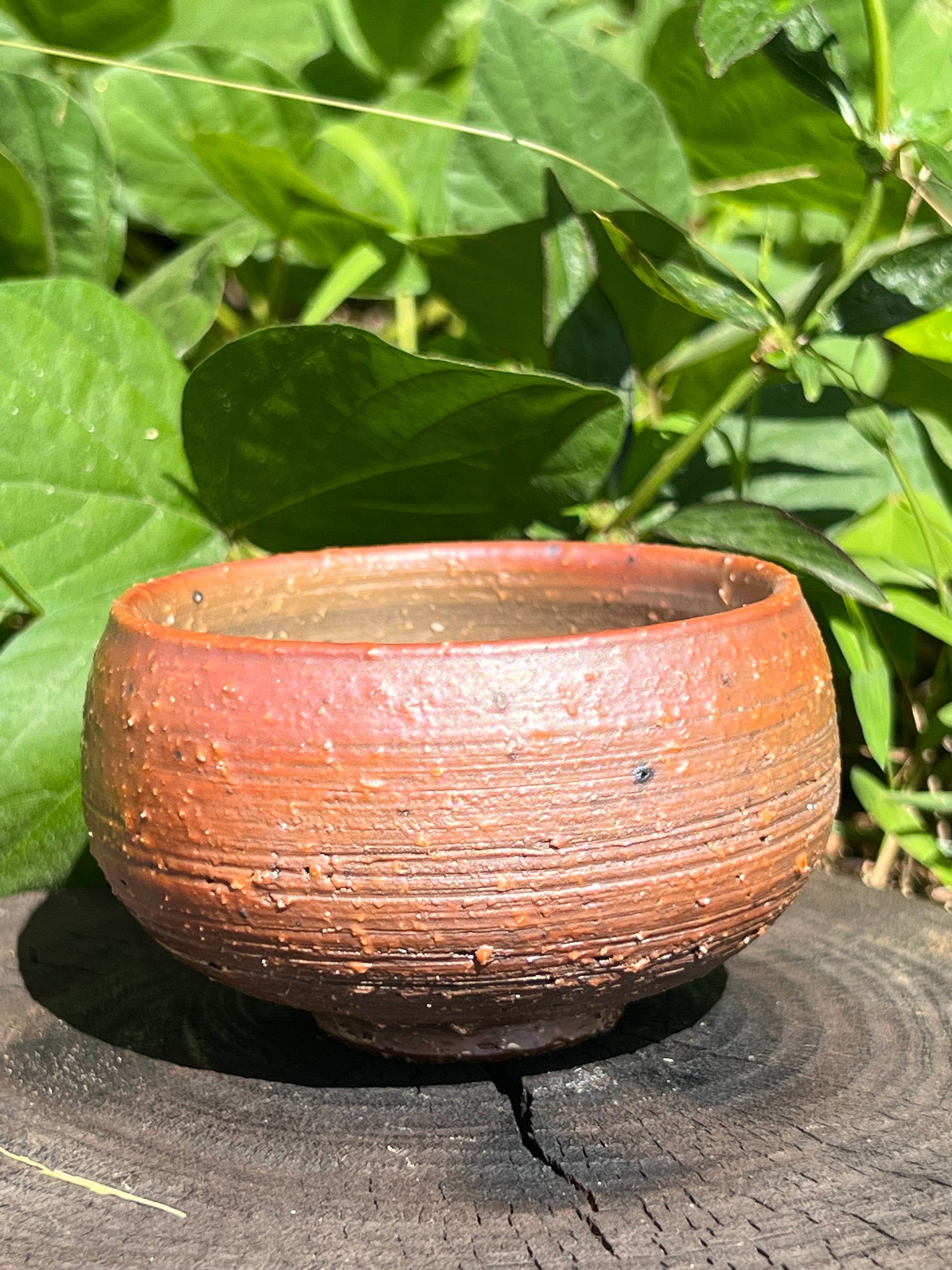 This is a woodfired pottery teacup