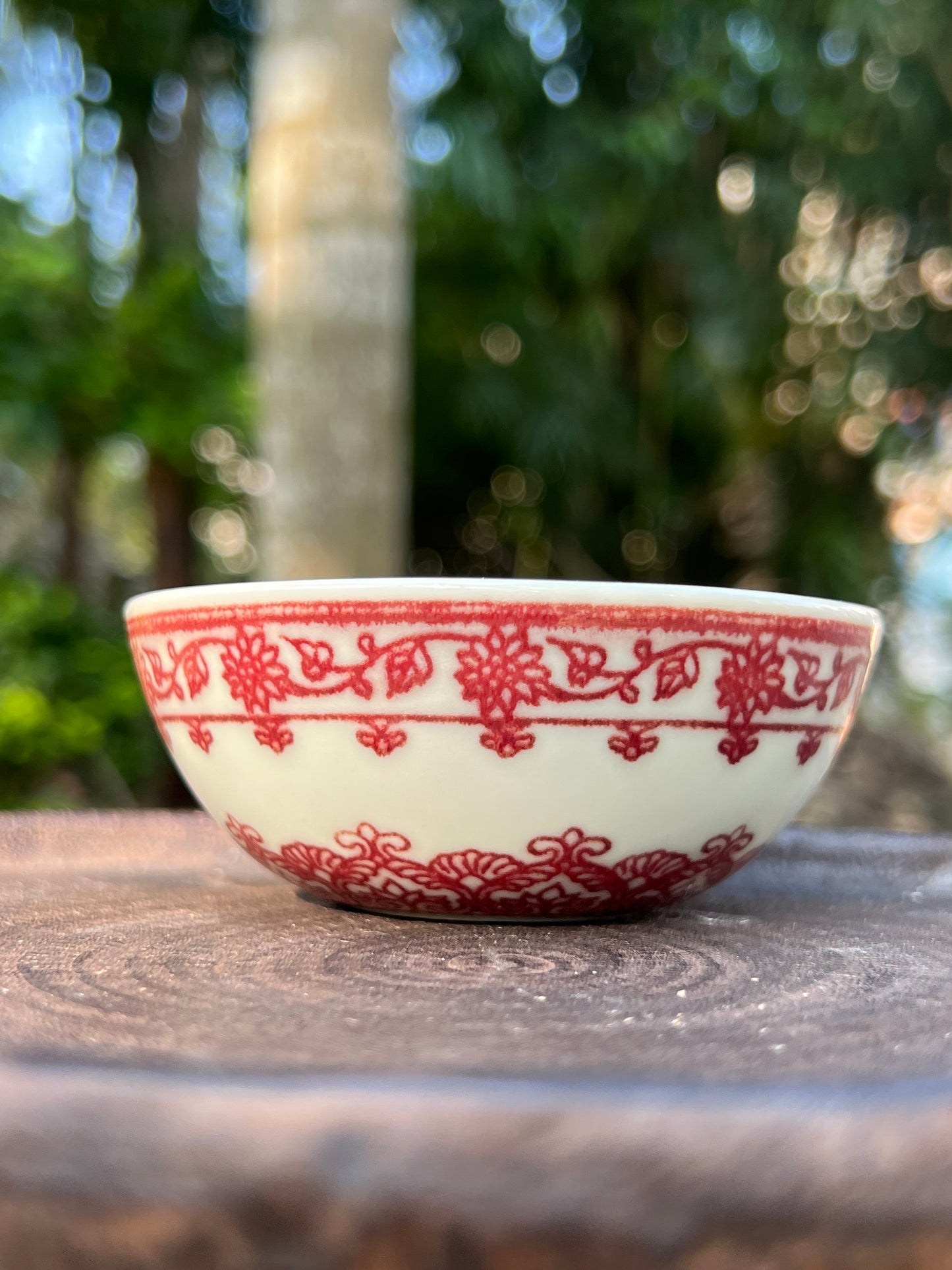 Hand Painted Chinese Baoxiang Flower Pattern Teacup Underglaze Red Teacup Jingdezhen Master Ceramic Teacup