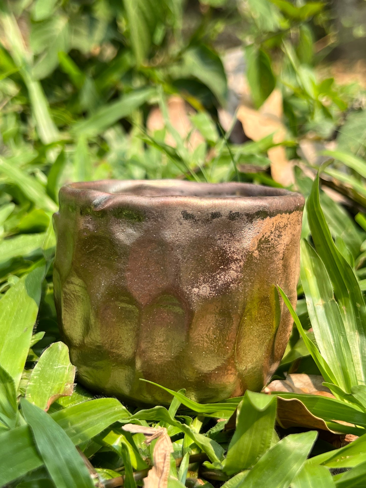 Handmade Chinese Tietai Pottery Tiger Teacup Woodfired Natural Gloss Artwork Gongfu Teaware Teacup